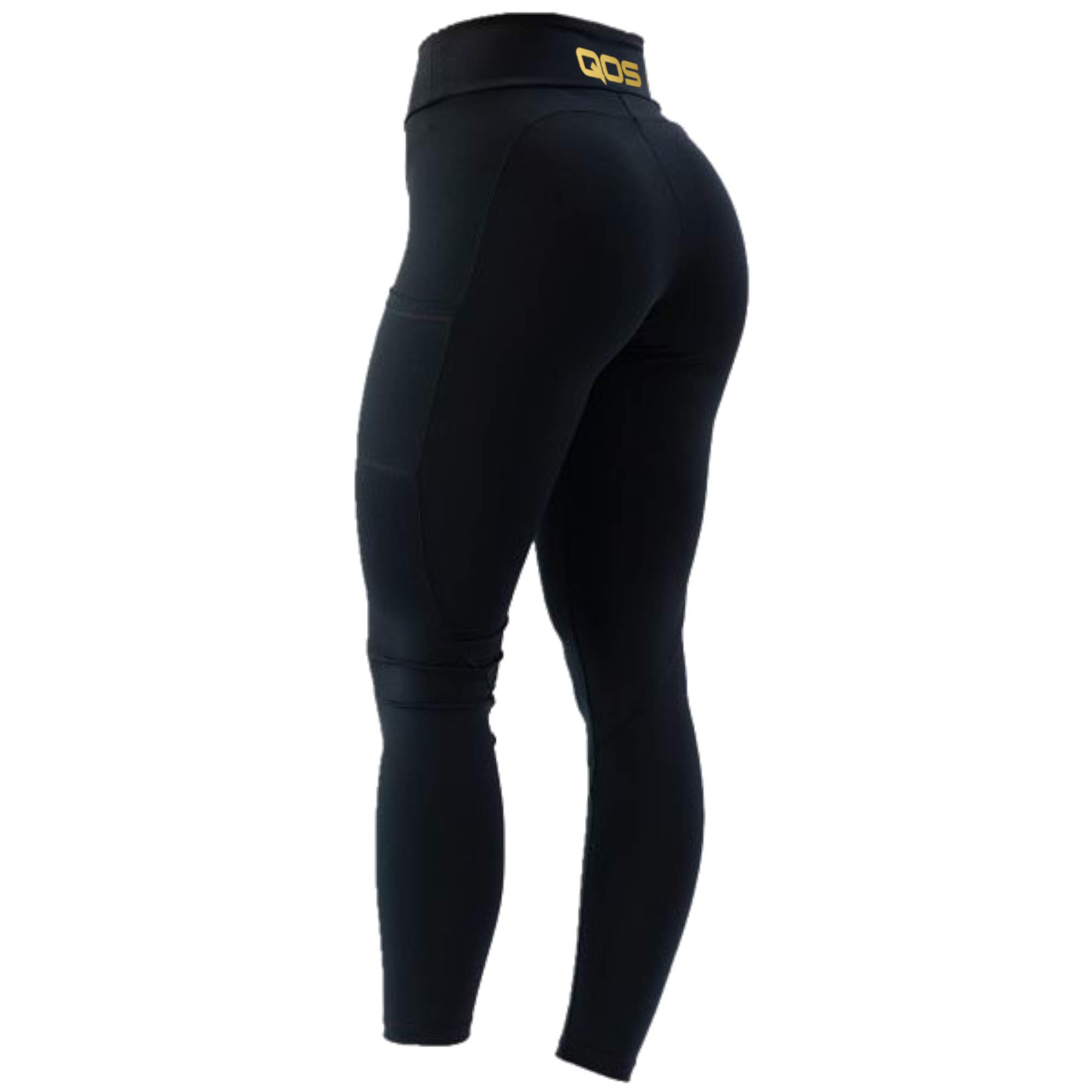 QOS - Gold Label Smooth Leggings - Original Queen of Spades Edition | High-Waist Yoga Pants for Women | Perfect for Workouts, Running & Lounge Wear