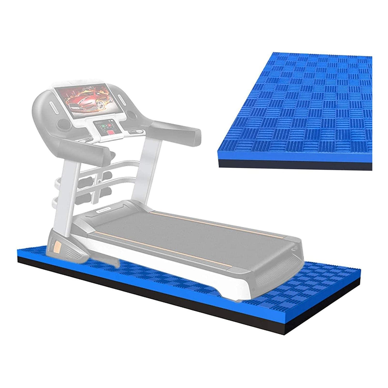 Fire Wolf Premium Fitness Equipment Mat - Treadmill & Rowing Machine Floor Protector, Exercise Bike & Jump Rope Mat - Soundproof & Shockproof for Home Gym, Yoga, and Indoor Workouts