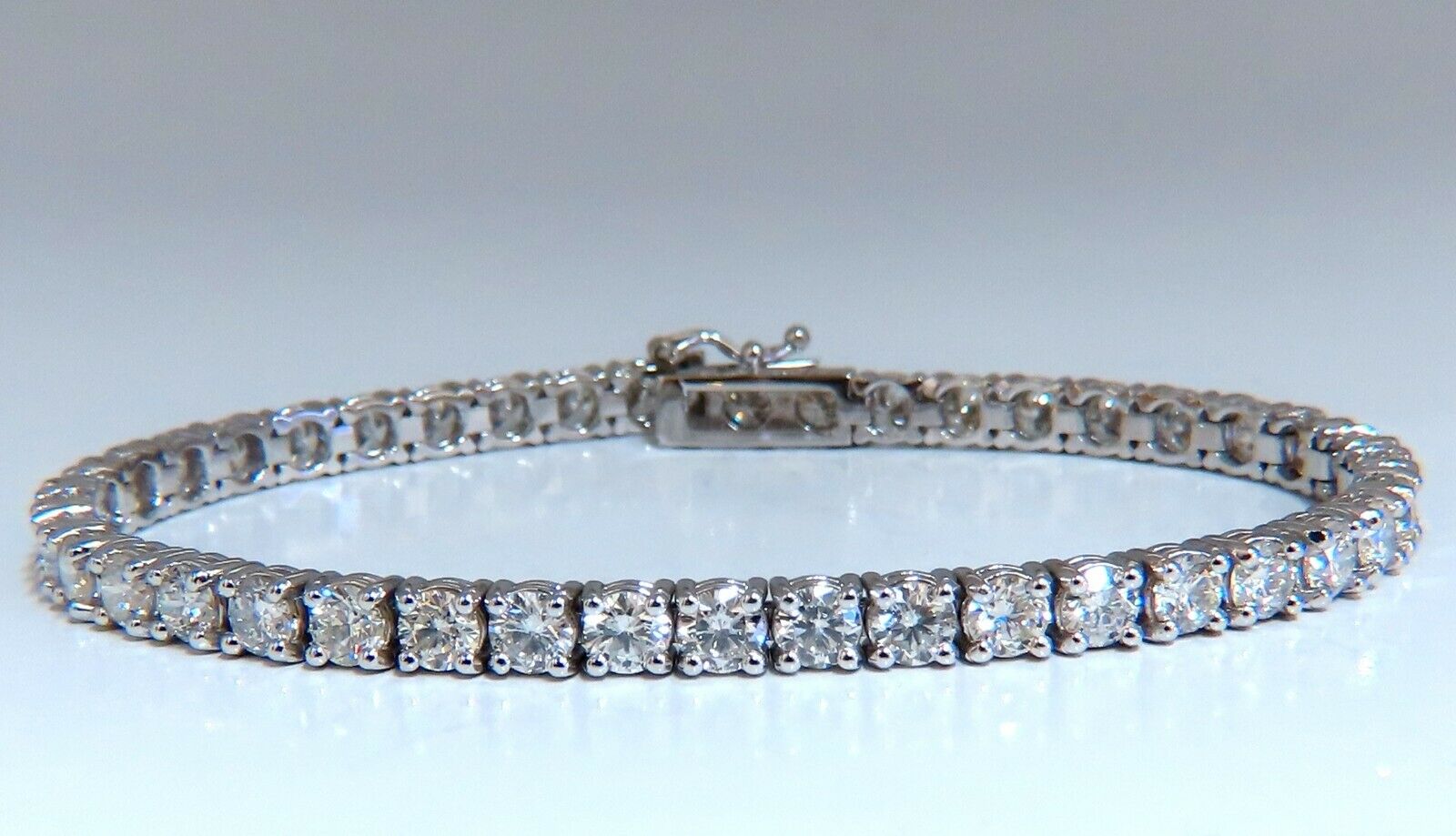 8.10 Carat Natural Diamond Tennis Bracelet in 14K White Gold - Perfect for Weddings, Anniversaries & Special Occasions