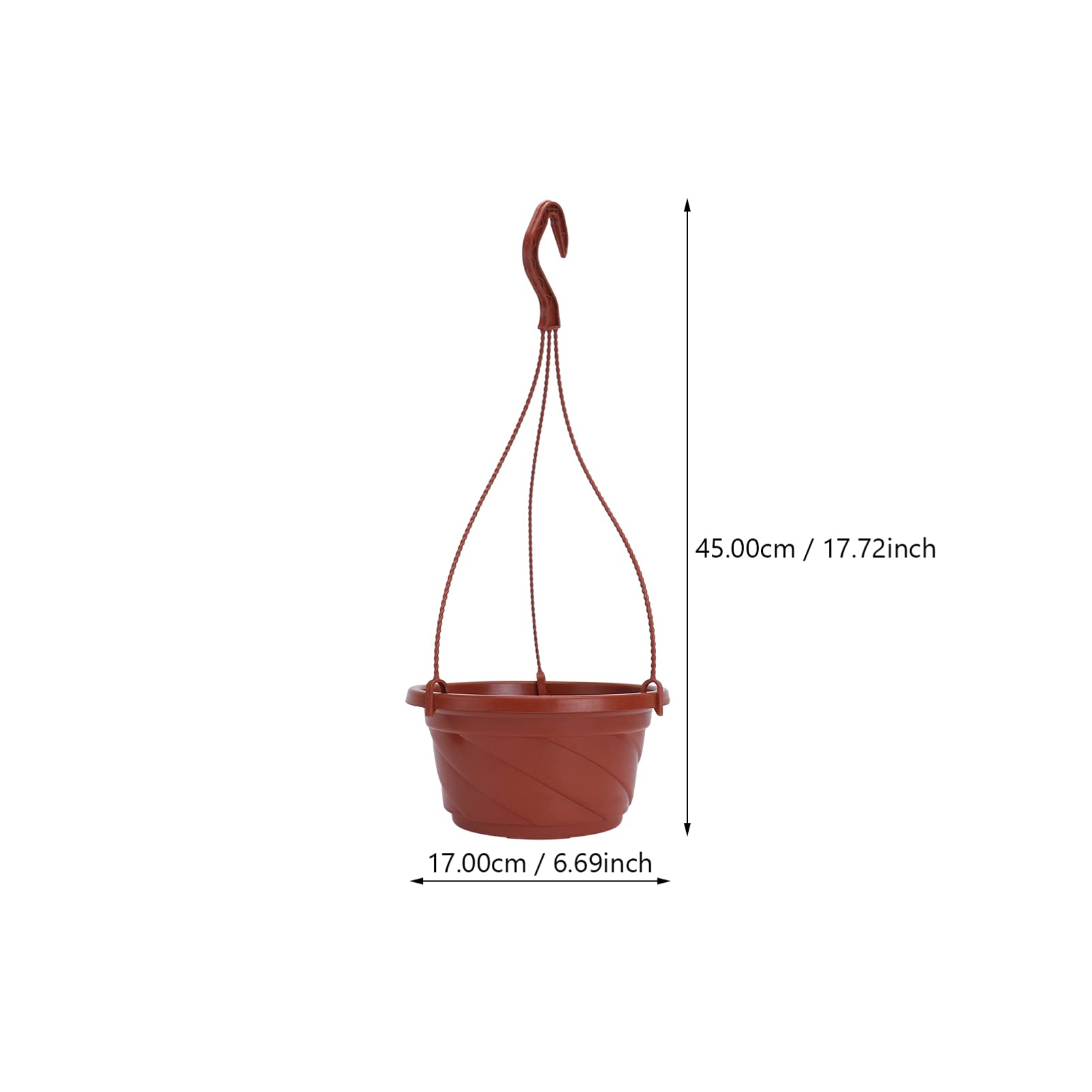 YARNOW 10 Pcs 6.7 Inch Plastic Hanging Planters - Small Hanging Baskets for Indoor/Outdoor Plants, Flowers & Herbs - Perfect for Balcony, Garden, Patio & Home Decor