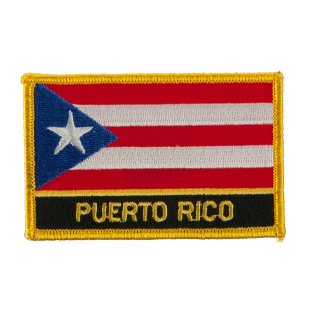 Puerto Rico Flag Embroidered Patch - Premium Iron-On/Sew-On Applique for Jackets, Bags & Hats - North & South America Collection