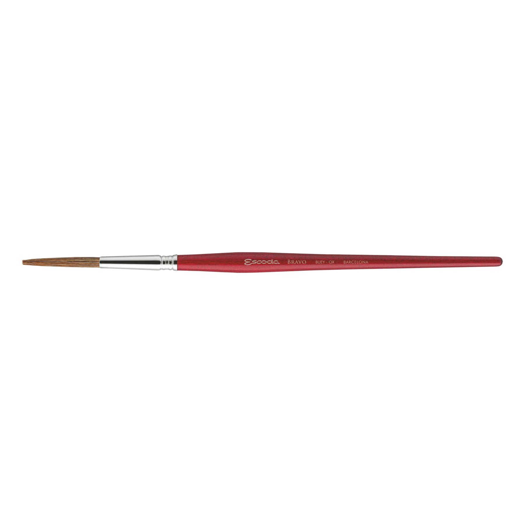 Escoda Bravo Series 6521 Professional Artist Paint Brush for Oil & Acrylic - Light Ox Hair, Long Round Square Edge, Size 1 - Perfect for Fine Details, Canvas Painting & Art Projects