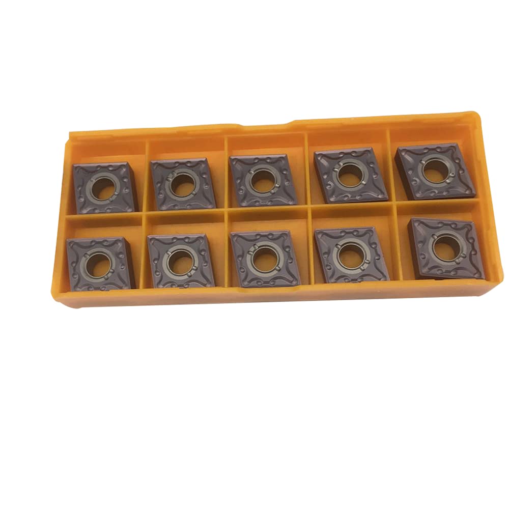 CNMG431MA Carbide Turning Inserts for Steel, Stainless Steel, Iron & Cast Iron - 10 Pack CNC Lathe Cutting Tools Compatible with MCLNR/L Tool Holders | High Precision Metalworking for Automotive Parts & Industrial Machining