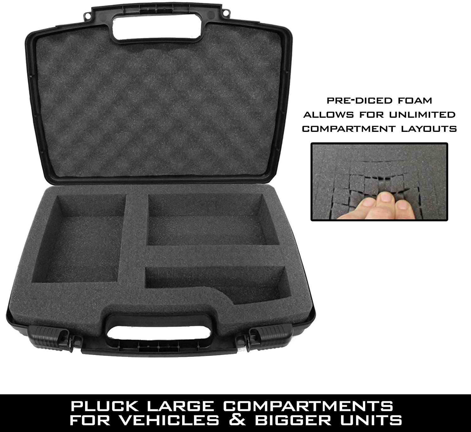 CASEMATIX Hard Shell Miniature Storage Travel Case - 30 Figurine Organizer with Protective Foam for Dungeons & Dragons, Warhammer 40K Miniatures | Perfect for Tabletop Gaming, Collectible Transport & Safe Storage