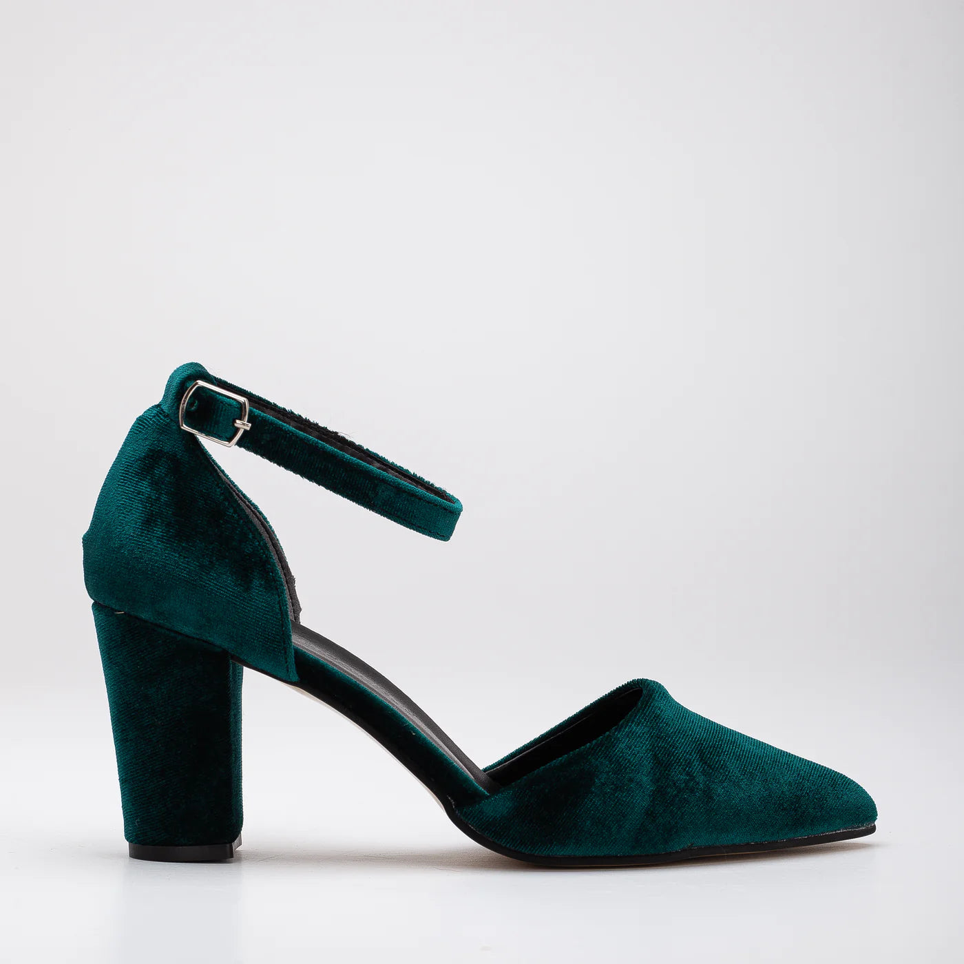 Agnes Green Velvet Heels for Women - Elegant High Heel Shoes for Party, Wedding & Evening Events | Comfortable & Stylish Dress Shoes for Special Occasions