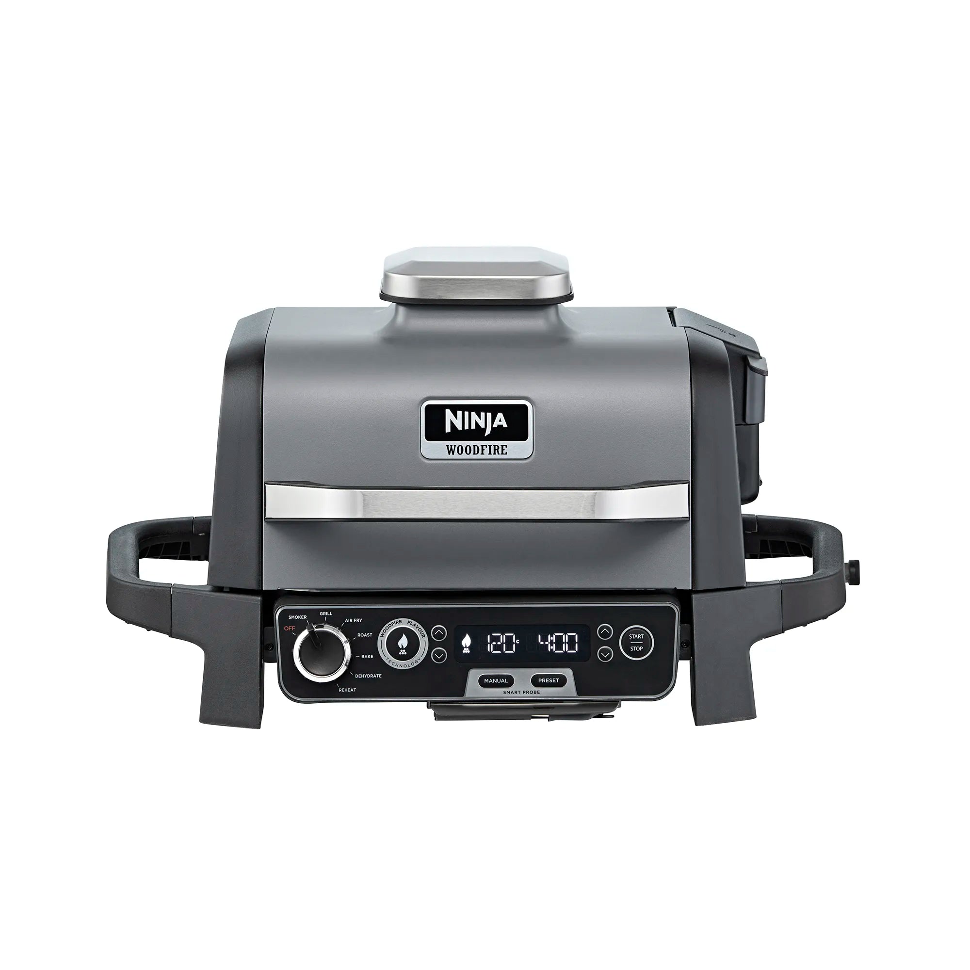 Ninja Woodfire Electric BBQ Grill & Smoker - Outdoor Gasless Grill for Backyard, Camping & Tailgating - Perfect for Grilling, Smoking & Roasting Meats, Veggies & More