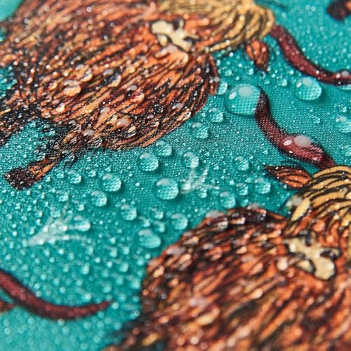 Highland Cow Teal