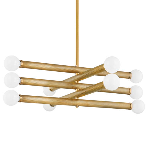 Grayson Modern Milky White Glass Chandelier - Elegant Ceiling Light Fixture for Dining Room, Living Room & Bedroom | Dimmable LED Lighting for Home Decor
