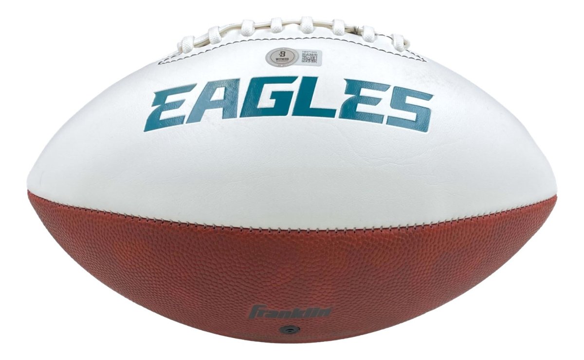 Brandon Graham Autographed Philadelphia Eagles NFL Football with Team Logo - Official BAS ITP Certified - Perfect for Collectors, Fans, and Sports Memorabilia Displays