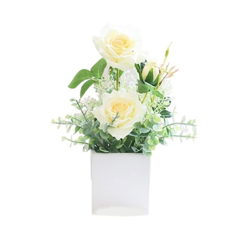 Artificial Roses - Realistic Fake Flowers for Home Decor, Indoor Plants, Dining Table & Tea Table Centerpiece - Perfect for Weddings, Parties, and Office Decorations (Color D)