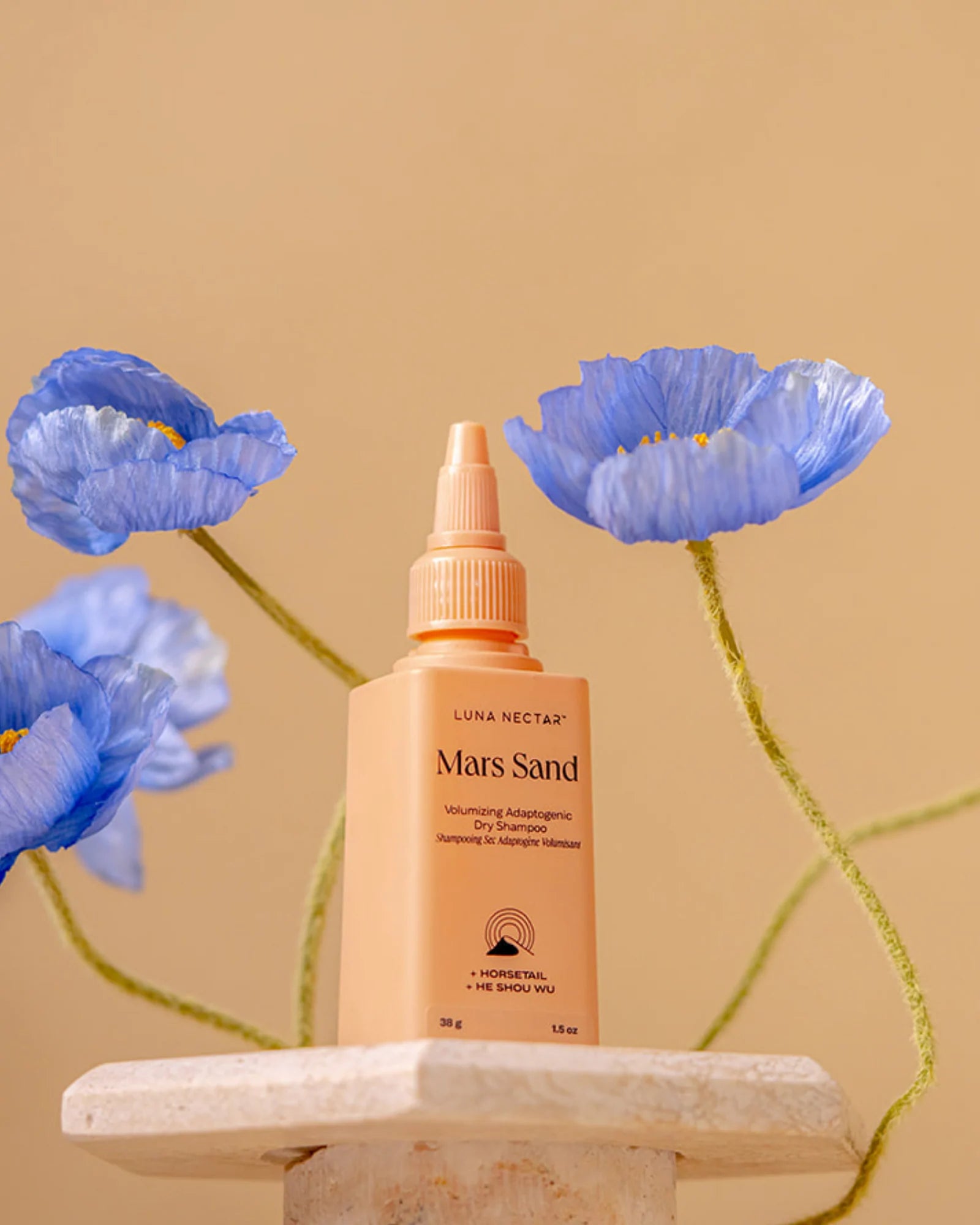 Mars Sand Volumizing Adaptogenic Dry Shampoo for Oily Hair - Natural Hair Refresh & Volume Boost for Busy Mornings, Travel & Gym