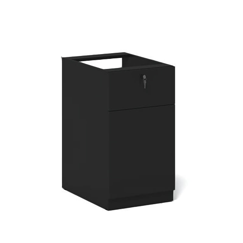 KENTO Black 2-Drawer Filing Cabinet - Office Storage Solution for Files, Documents & Supplies | Perfect for Home & Office Organization