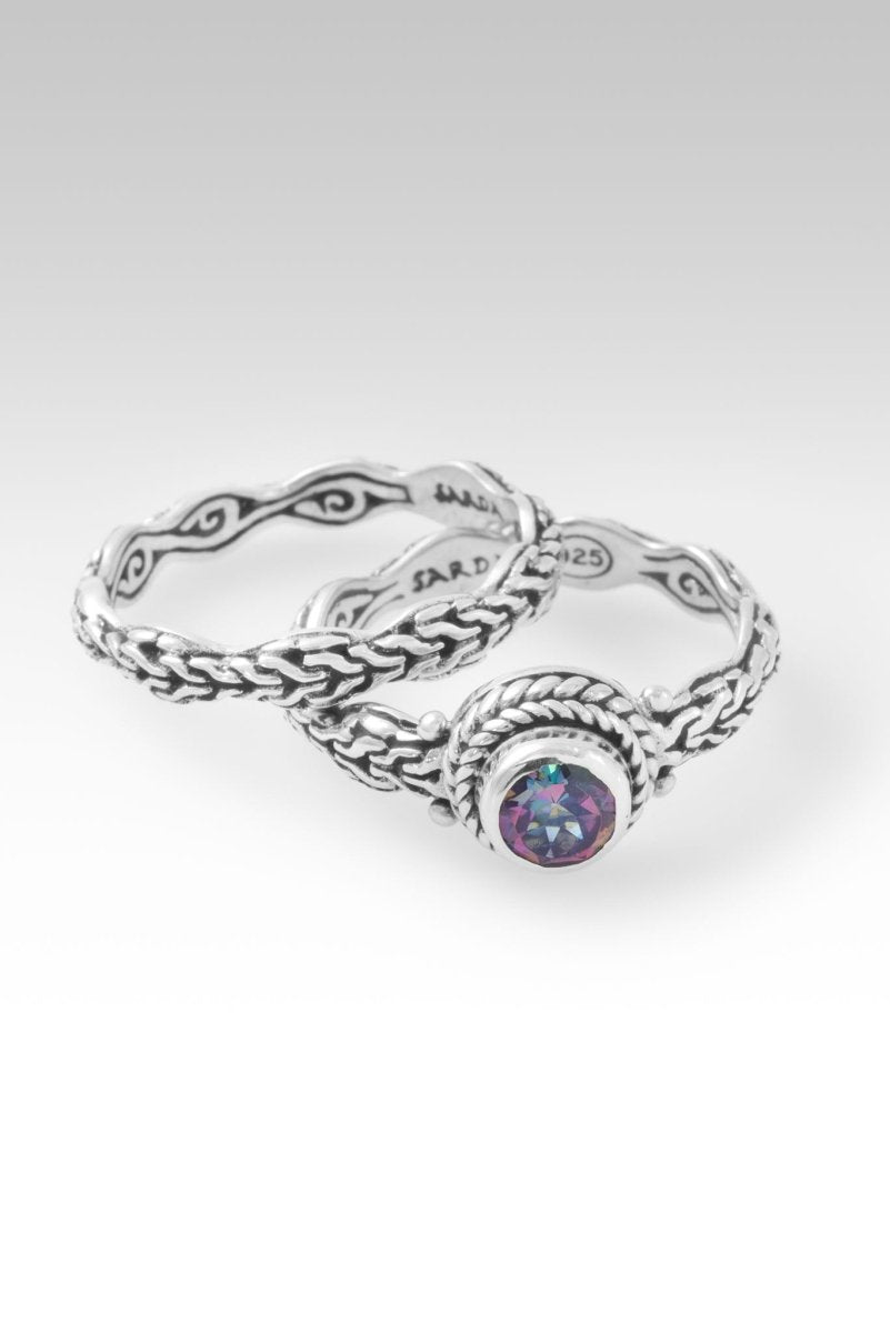 Poised Ring II Set of 2 - Elegant Mystic Topaz Jewelry for Women | Perfect for Weddings, Anniversaries & Special Occasions