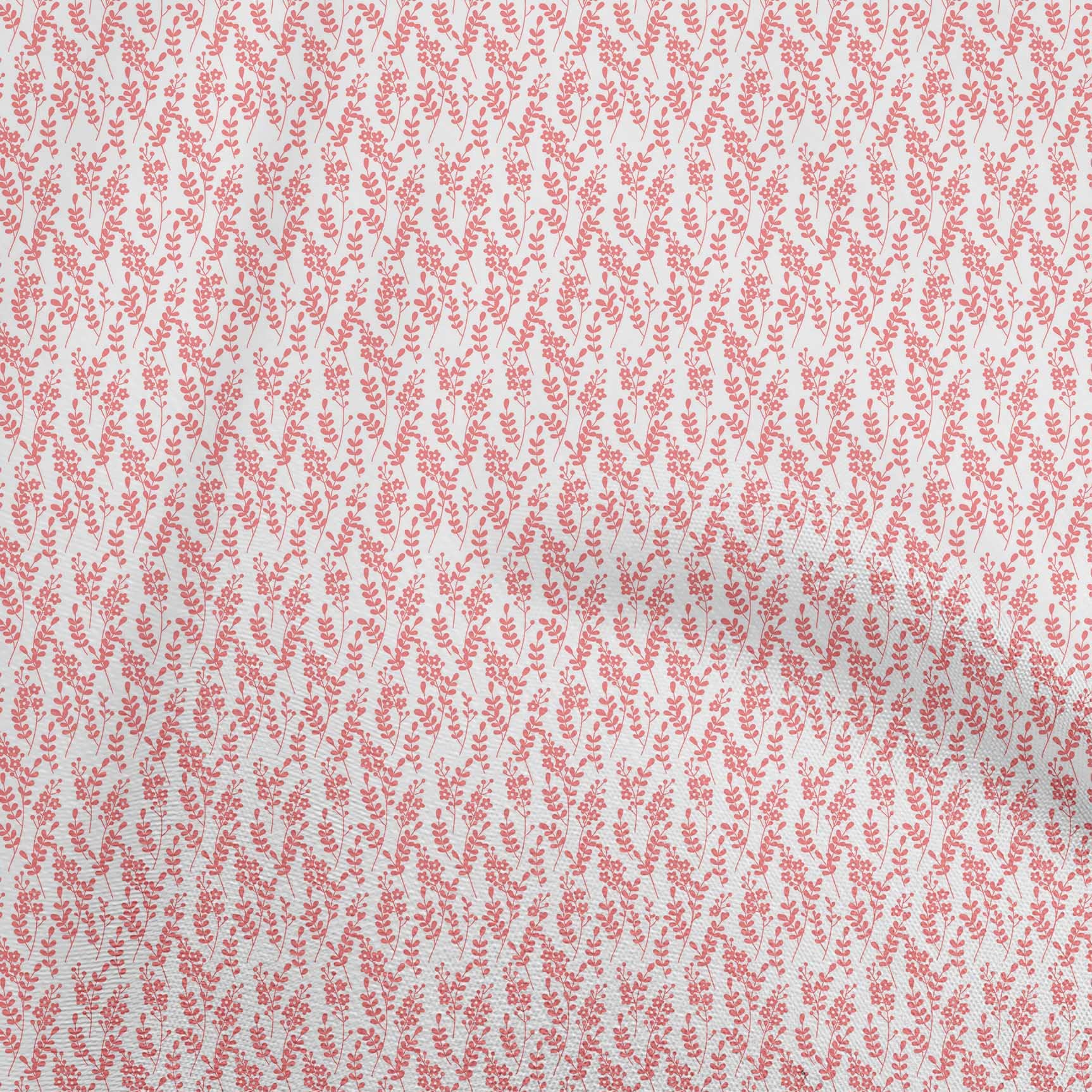 OneOone Cotton Cambric Pink Floral Print Fabric by The Yard - 42 Inch Wide - Perfect for Dresses, Skirts, and DIY Sewing Projects