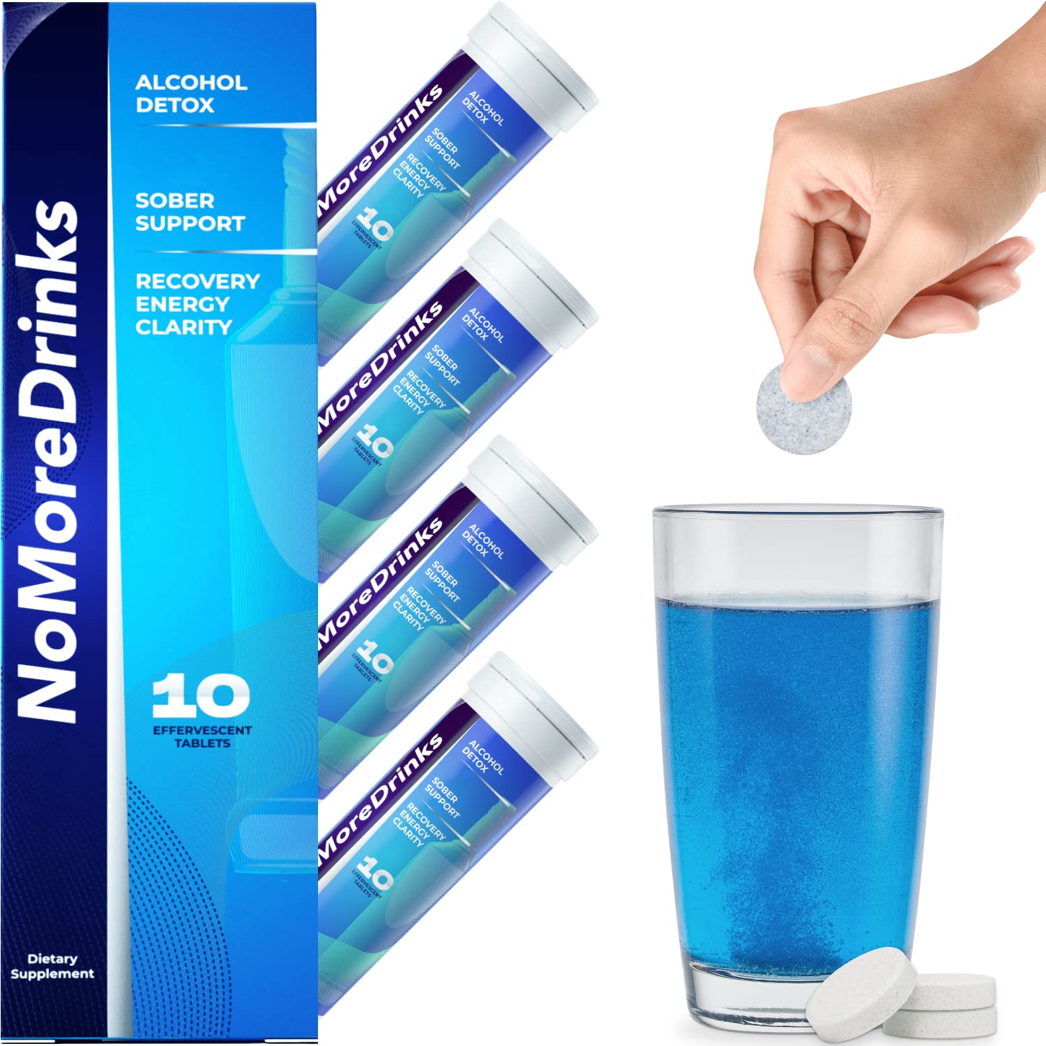 NoMoreDrinks Alcohol Cravings Reducer Supplement - Stop Drinking Alcohol Aid with Milk Thistle, Dandelion Root & Kudzu Root for Liver Detox & Support - 4 Pack (60 Capsules) - Natural Way to Reduce Alcohol Desire for Social Drinkers & Recovery Support