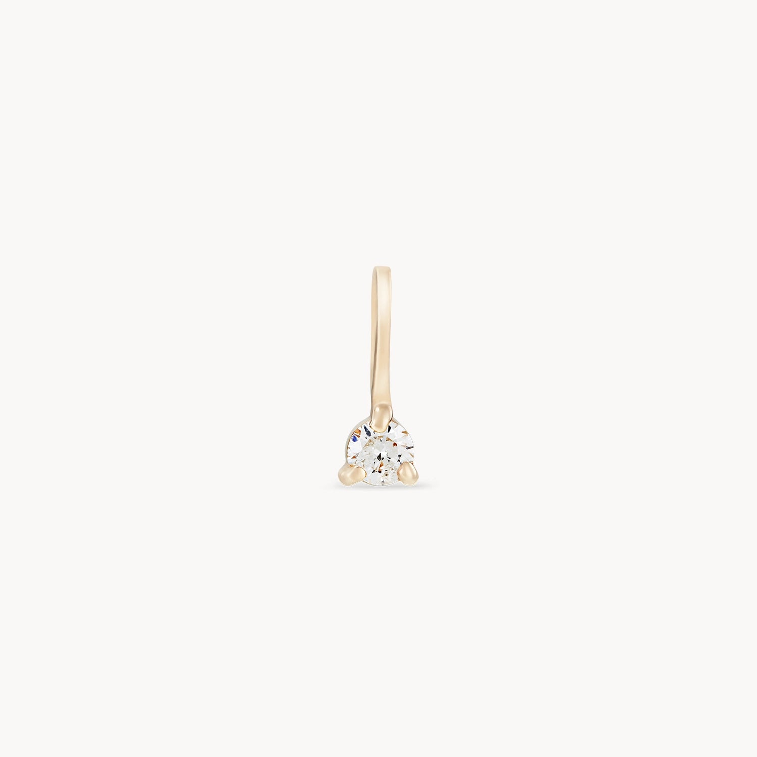 10K Yellow Gold April Birthstone Charm with Diamond - Perfect for Necklaces, Bracelets & Jewelry Gifts