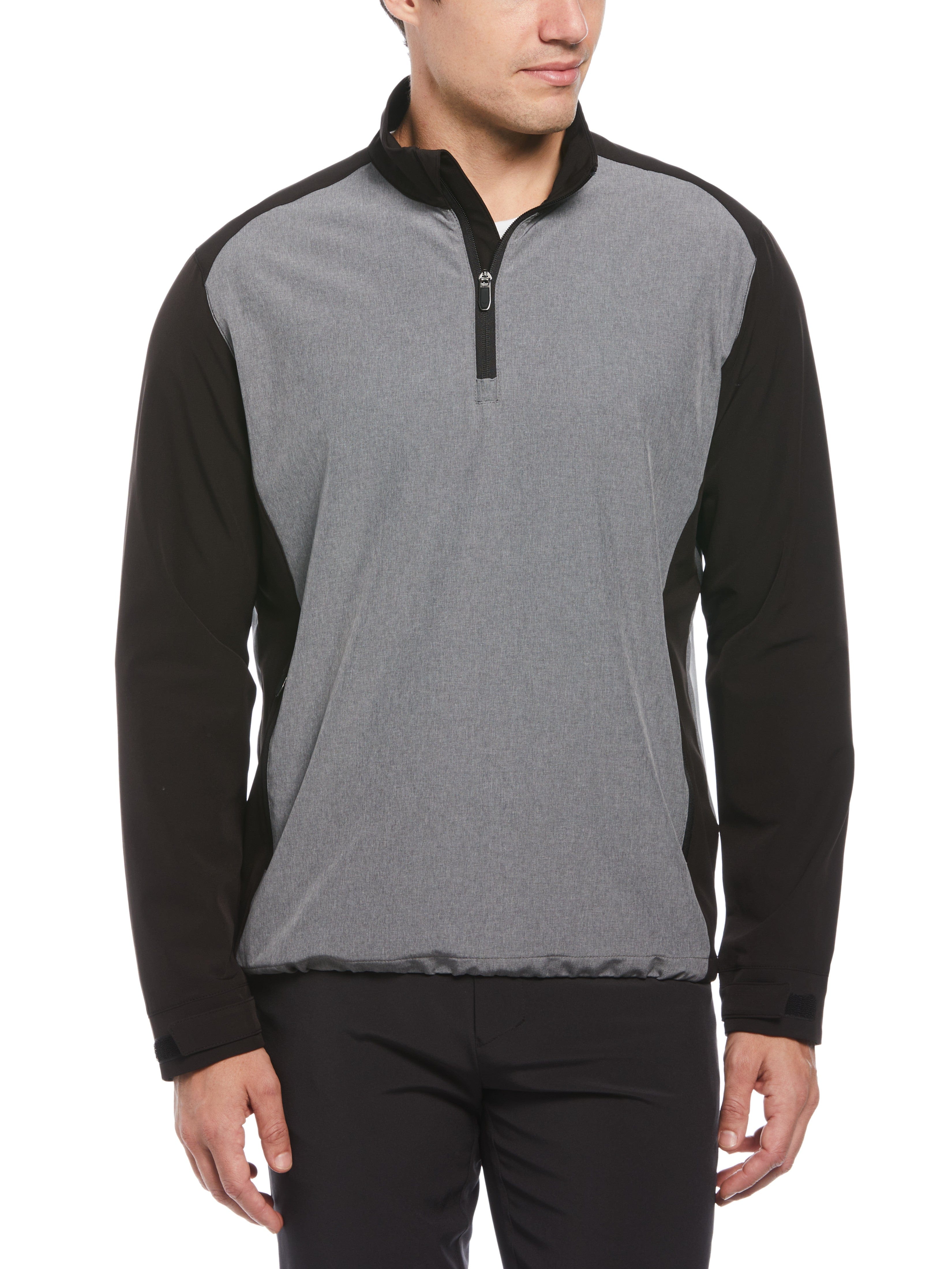 Men's Heathered Block Quarter Zip Golf Jacket - Lightweight Pullover for Golf, Outdoor & Casual Wear - Moisture-Wicking & Breathable Performance Top