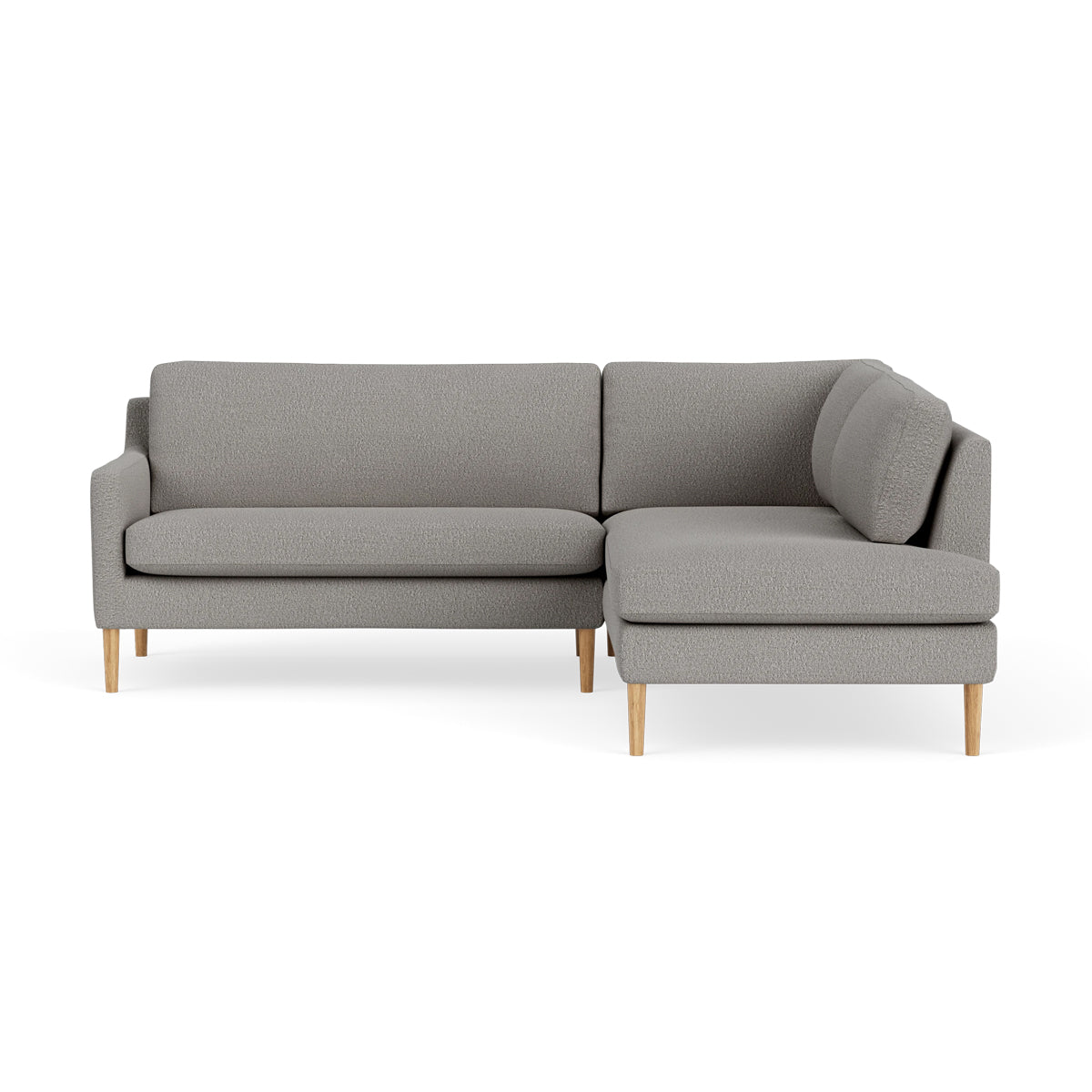 Astha Boucle Right Corner Sofa - Modern L-Shaped Sectional Couch for Living Room, Lounge & Small Spaces | Soft Upholstery, Comfortable Seating, Stylish Home Decor