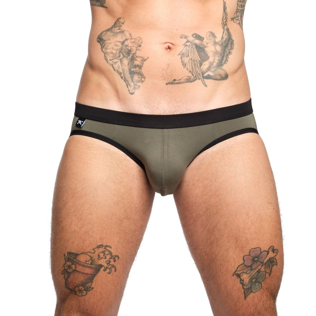 Just The Bones Cloud Y Jock Army Green - Premium Men's Athletic Underwear for Running, Gym & Sports | Comfortable & Breathable Workout Jockstrap