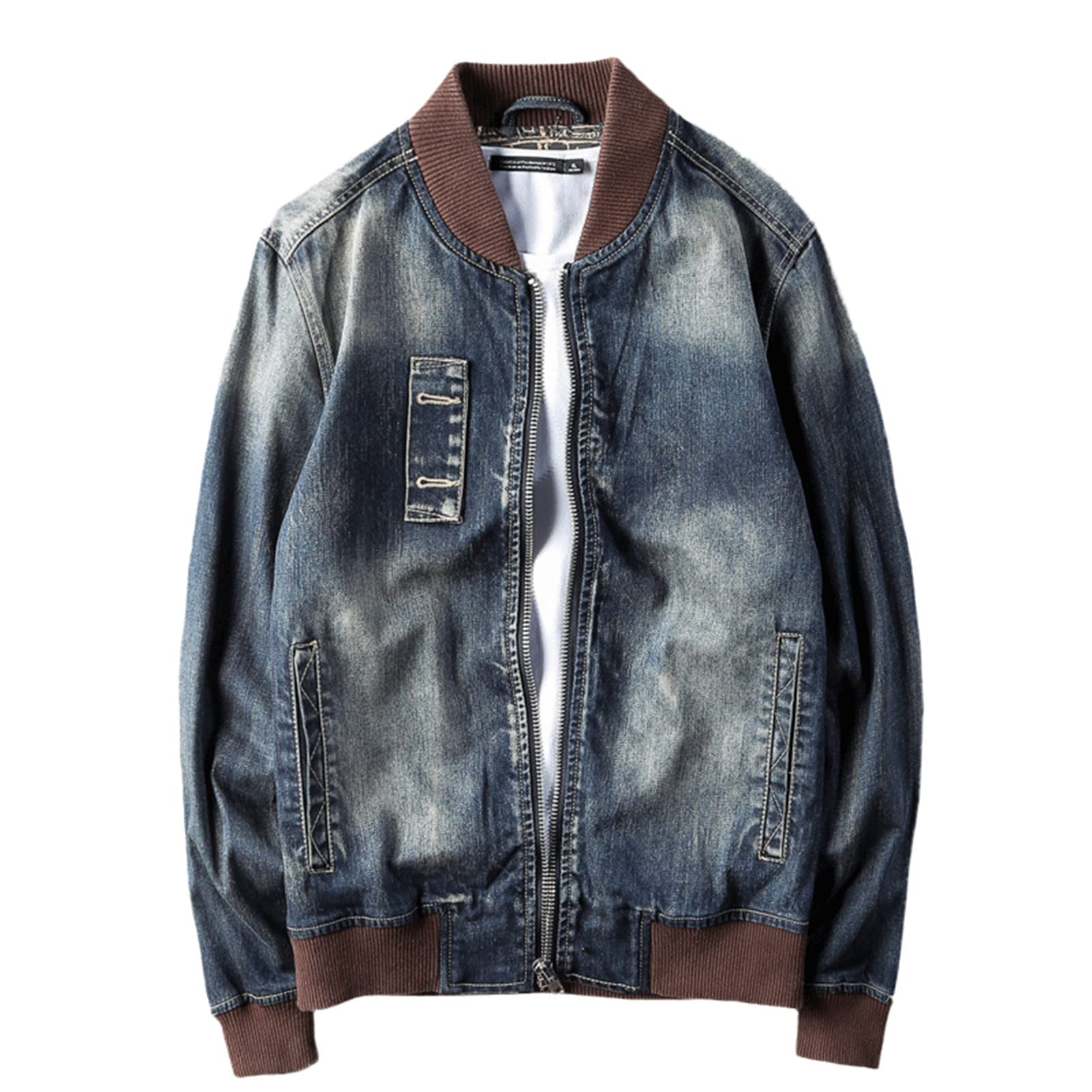 Men's Classic Denim Jacket - Casual Button Up Jean Jacket for Office & Everyday Wear | Stylish Outerwear for Work, Dating & Weekend Outings