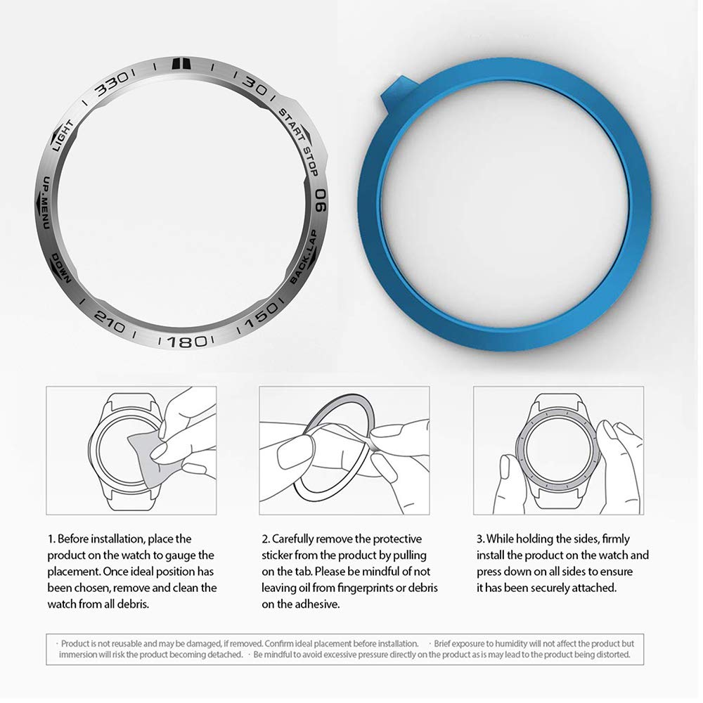 Stainless Steel Bezel Ring for Garmin Fenix 6 - Protective Case Cover & Screen Protector | Durable Watch Accessory for Outdoor Sports, Running & Fitness Activities