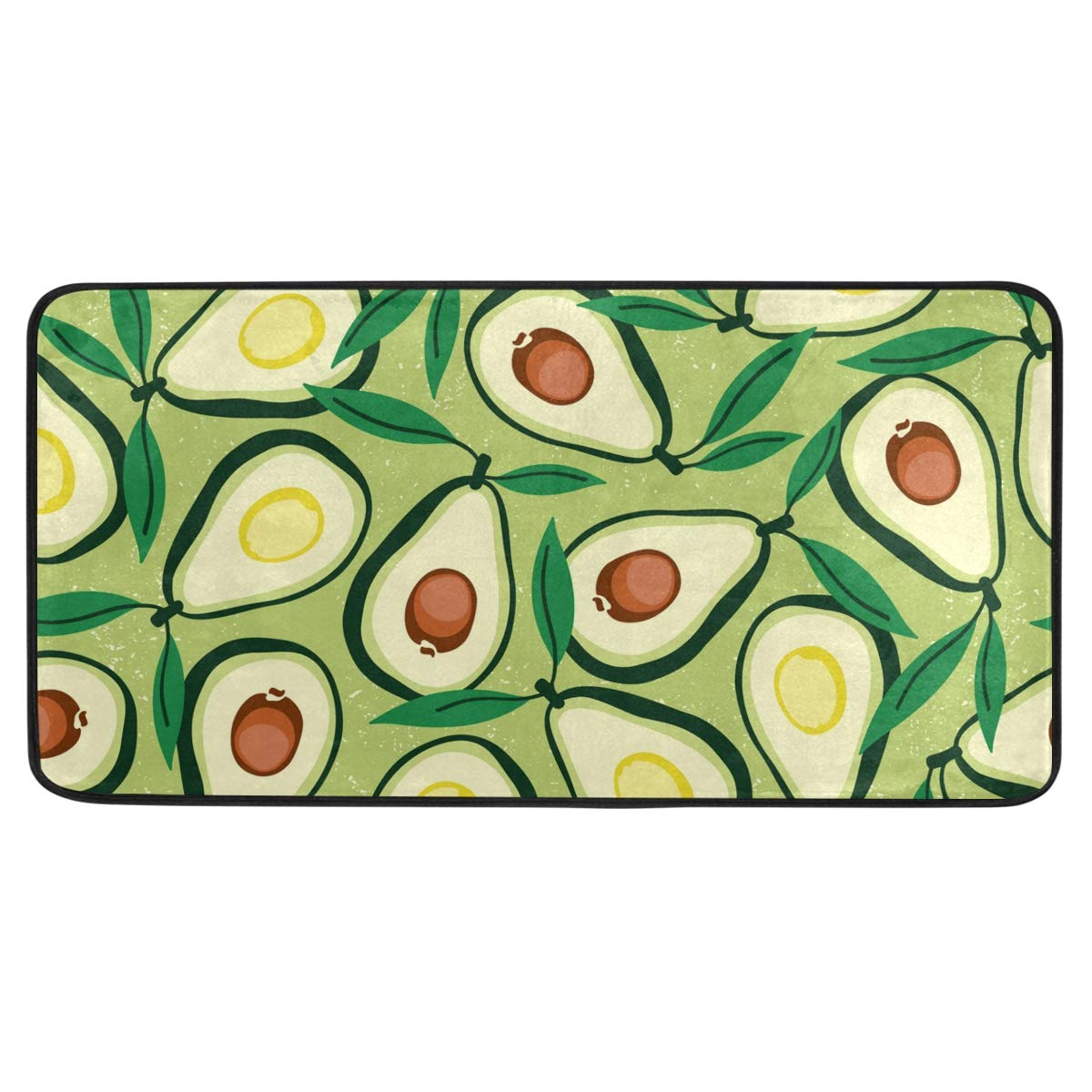 Healthy Fruits Avocado Anti-Fatigue Kitchen Mat - Non-Slip, Oil & Stain Resistant, Easy to Clean Comfort Floor Rug for Indoor/Outdoor Use - Perfect for Kitchen, Bathroom, and Entryway Doormat