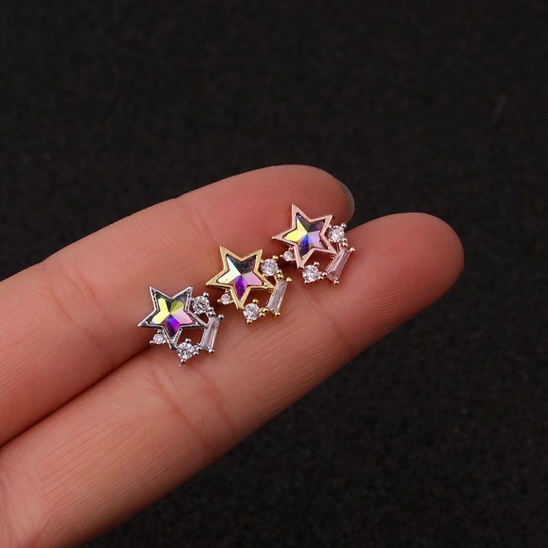 20G Grape Fruits Cartilage Dangle Stud Earrings for Women | Trendy Boho Jewelry Gift for Party, Wedding & Everyday Wear (HSPJ206)