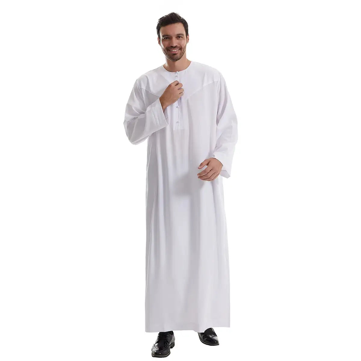 Premium Middle Eastern Arab Men's Thobe Thawb with Pocket - Traditional Islamic Robe for Daily Wear & Special Occasions