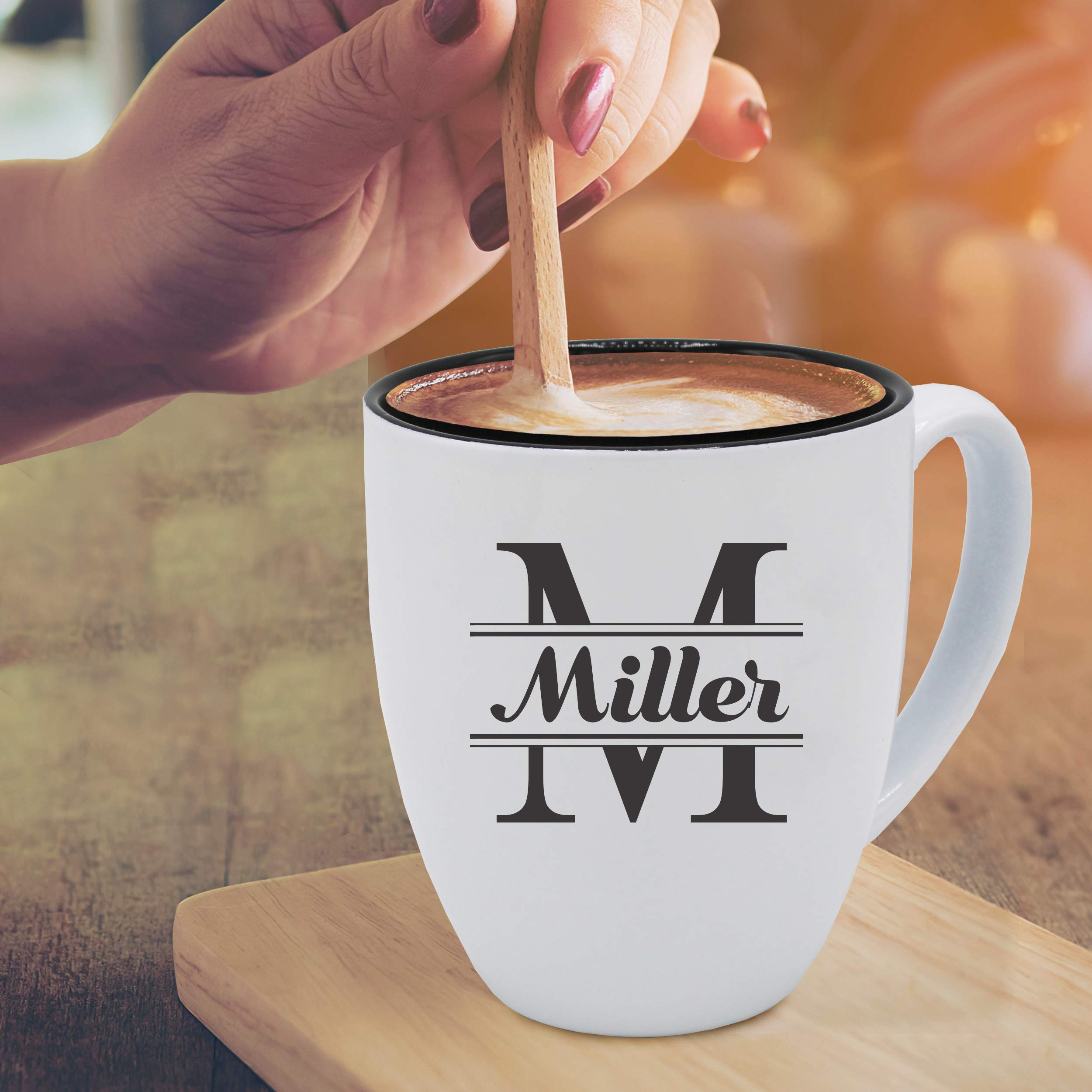 Personalized Engraved Coffee Latte Mug - Custom Tea Cup for Gifts, Office & Home Use (White) - Perfect for Coffee Lovers, Tea Drinkers & Corporate Gifts