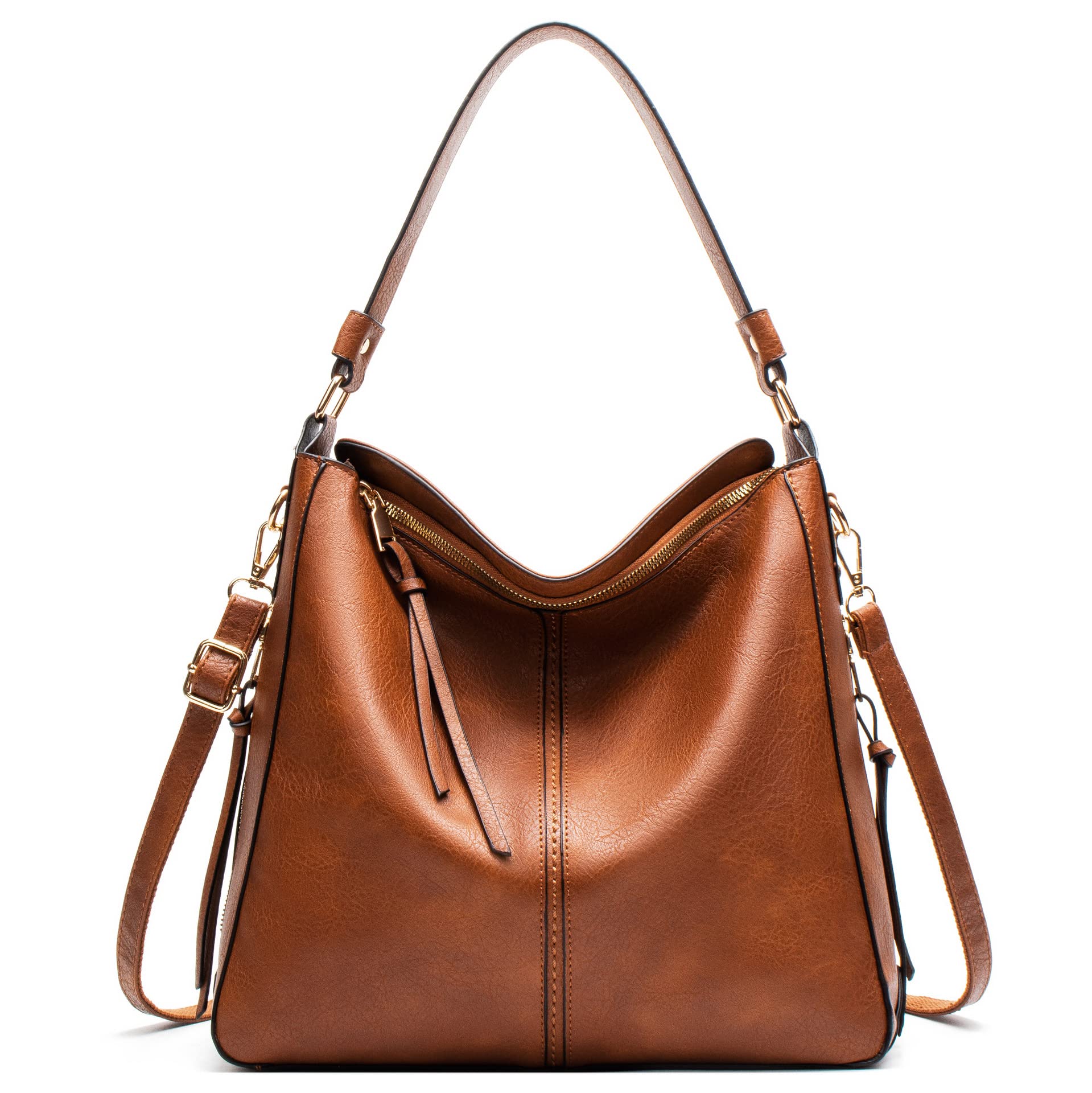 VODIU Women's PU Leather Tote Bag - Large Crossbody Shoulder Bag with Adjustable Strap, Fashion Hobo Purse for Work, Travel & Shopping