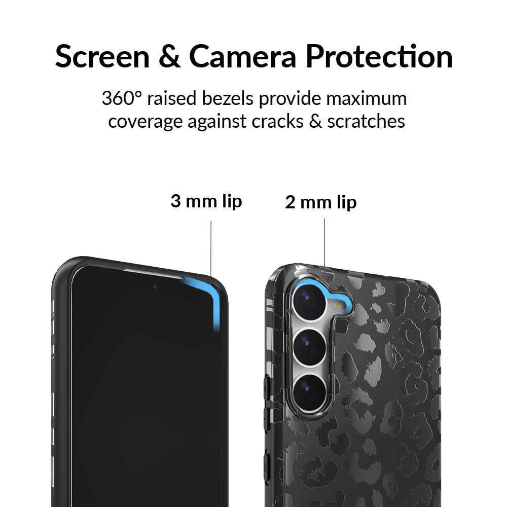 Samsung Galaxy Phone Case - Black Leopard Design | Durable Protective Cover for Samsung Galaxy S21/S22/S23 | Stylish Animal Print Case for Everyday Use & Travel