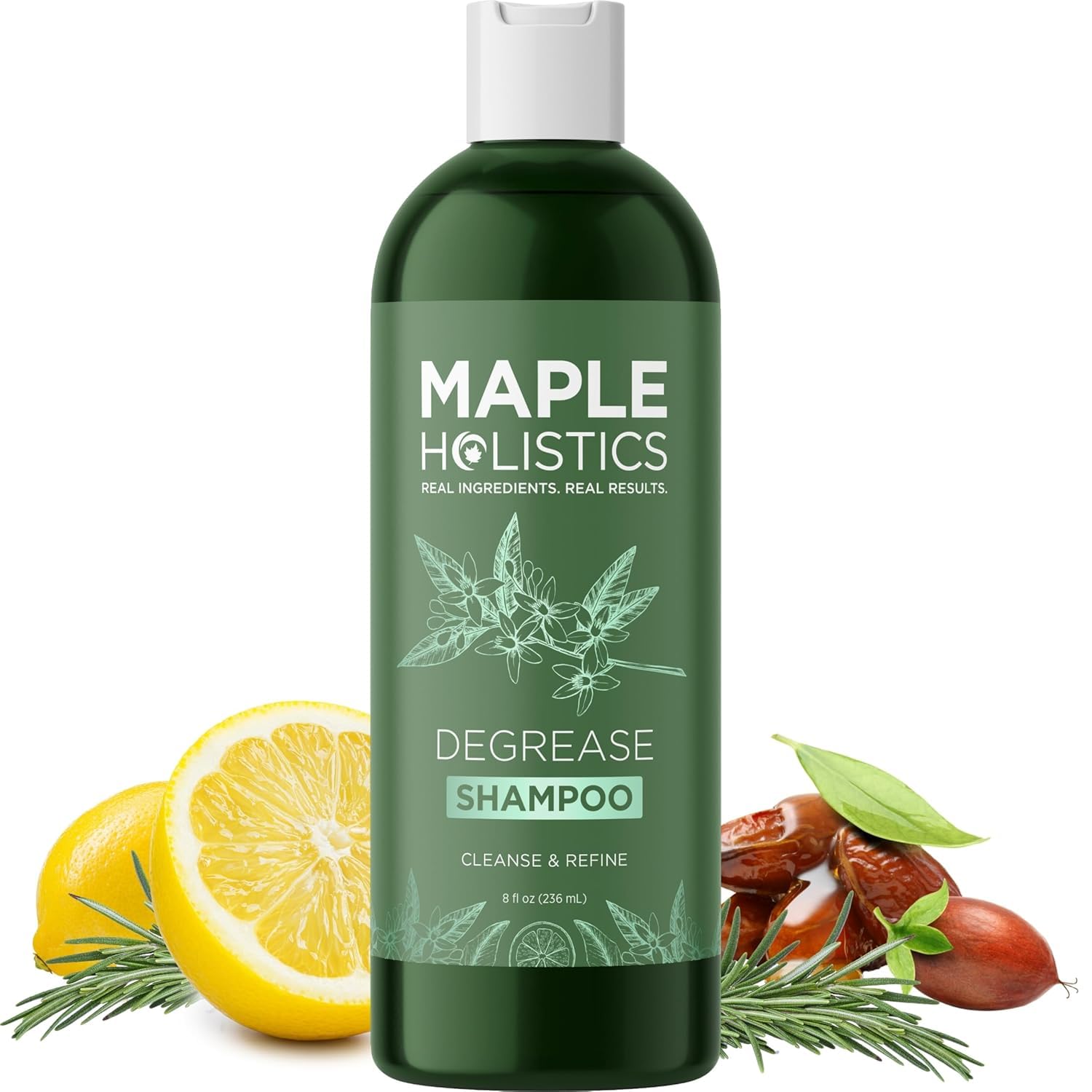 Clarifying Shampoo for Buildup & Oily Hair - Deep Cleansing Rosemary Shampoo with Refreshing Lemon & Jojoba Oil - Anti Residue Scalp Treatment for Healthy Hair - 8 Oz - Perfect for Daily Use & Post-Workout Refresh
