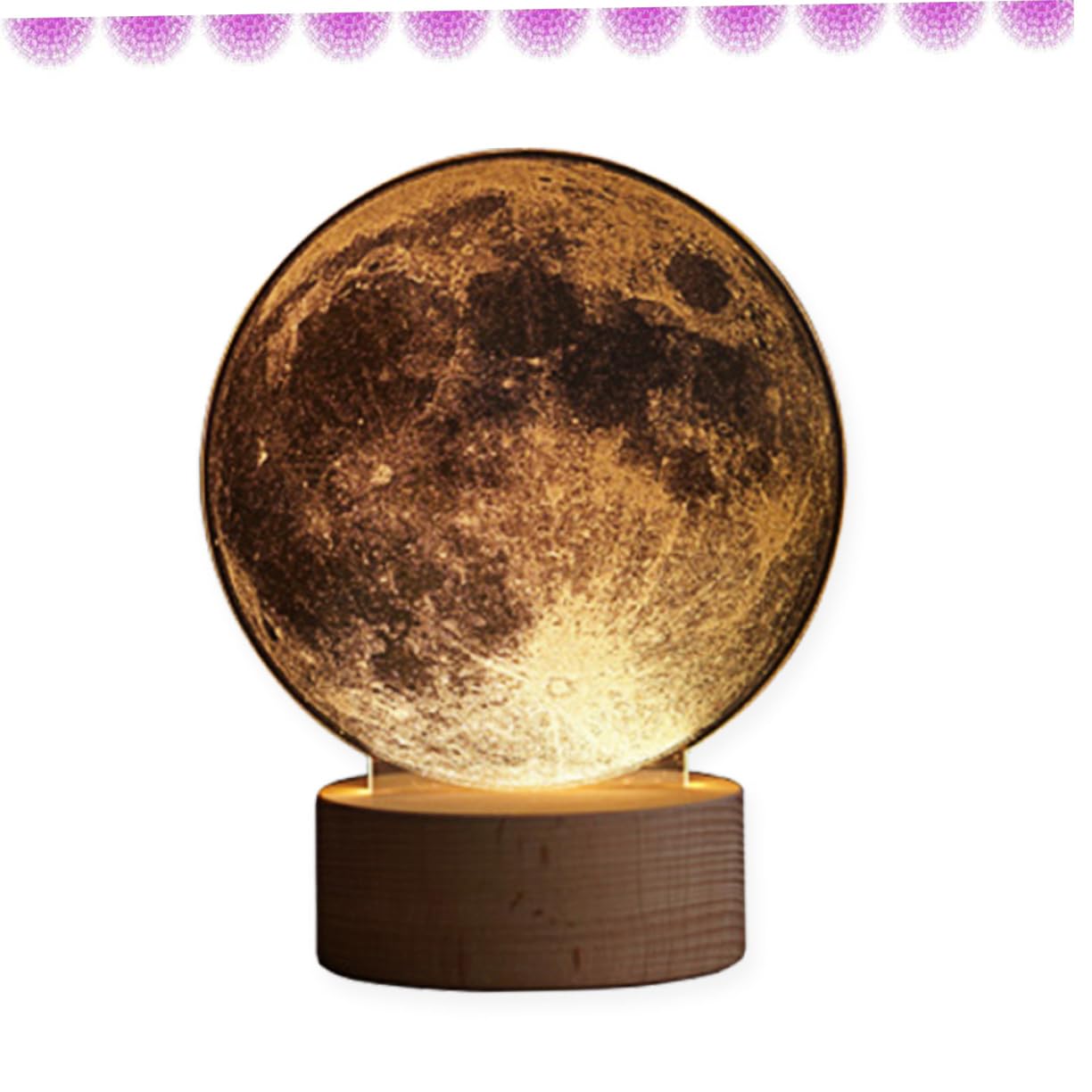 Veemoon Moon Night Light - LED Touch Desk Lamp with USB Cable, Energy Efficient & Eye-Caring for Bedroom, Living Room, Nursery - Perfect for Reading, Relaxation & Nighttime Ambiance