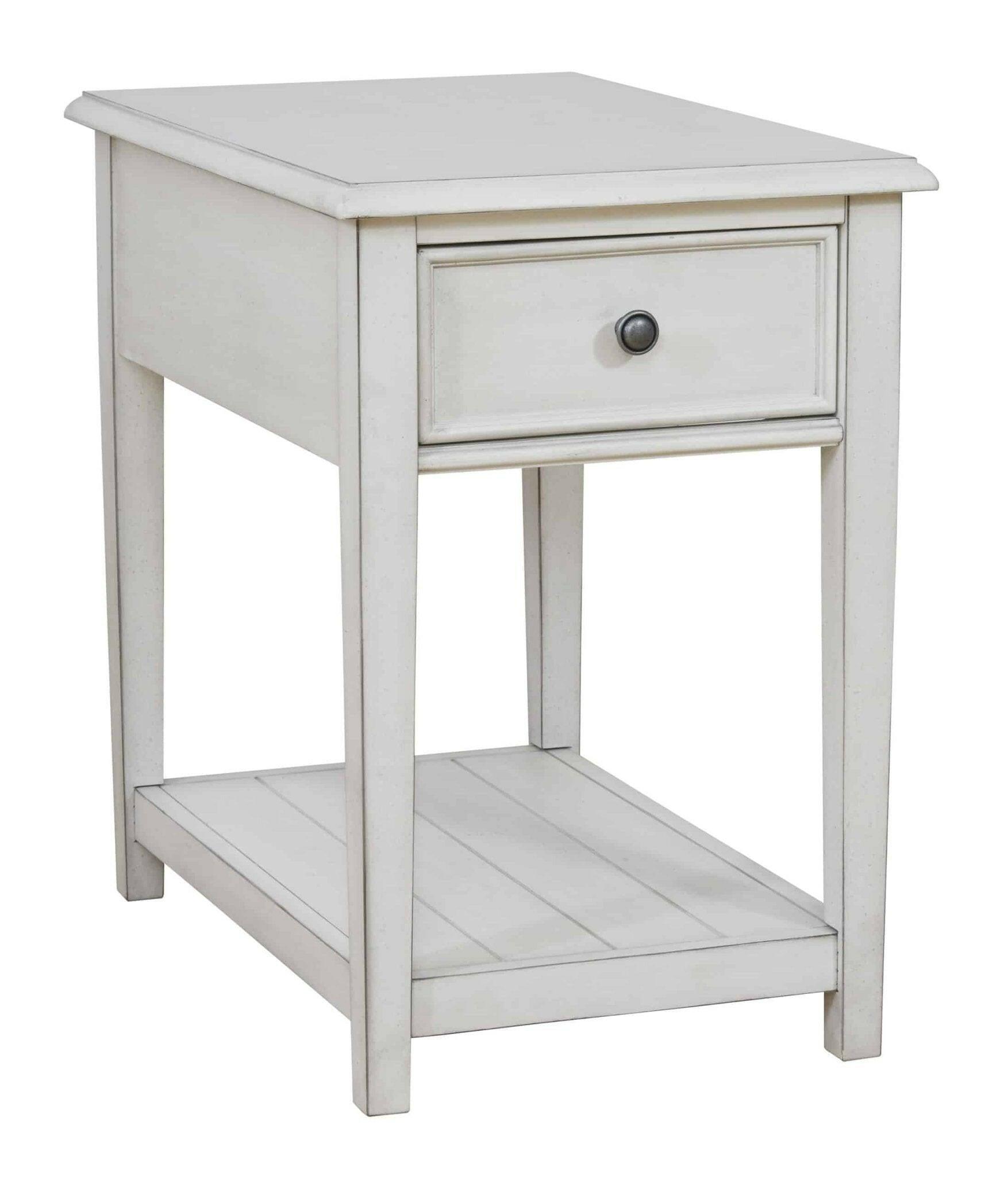Kanwyn Modern End Table T937 - Small Side Table for Living Room, Bedroom, or Office - Nightstand with Storage Shelf - Compact Accent Table for Small Spaces