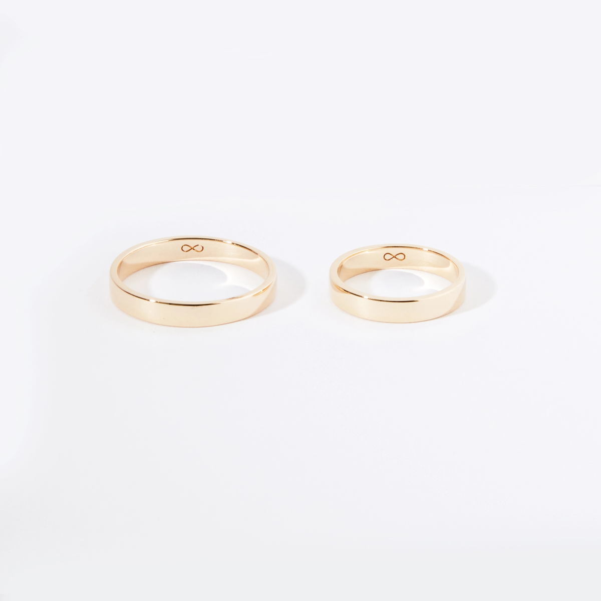 14K Yellow Gold Infinity Love Band - Polished Wedding Ring for Women, Couples & Anniversary Gifts | Perfect for Engagements, Valentine's Day & Romantic Occasions