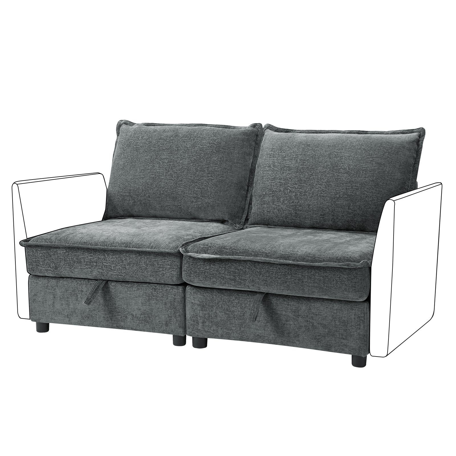 Harmetrix Oversized Soft Sectional Couch Accessories - Cushions, Throws & Covers for Ultimate Comfort | Perfect for Living Room, Family Room & Home Theater