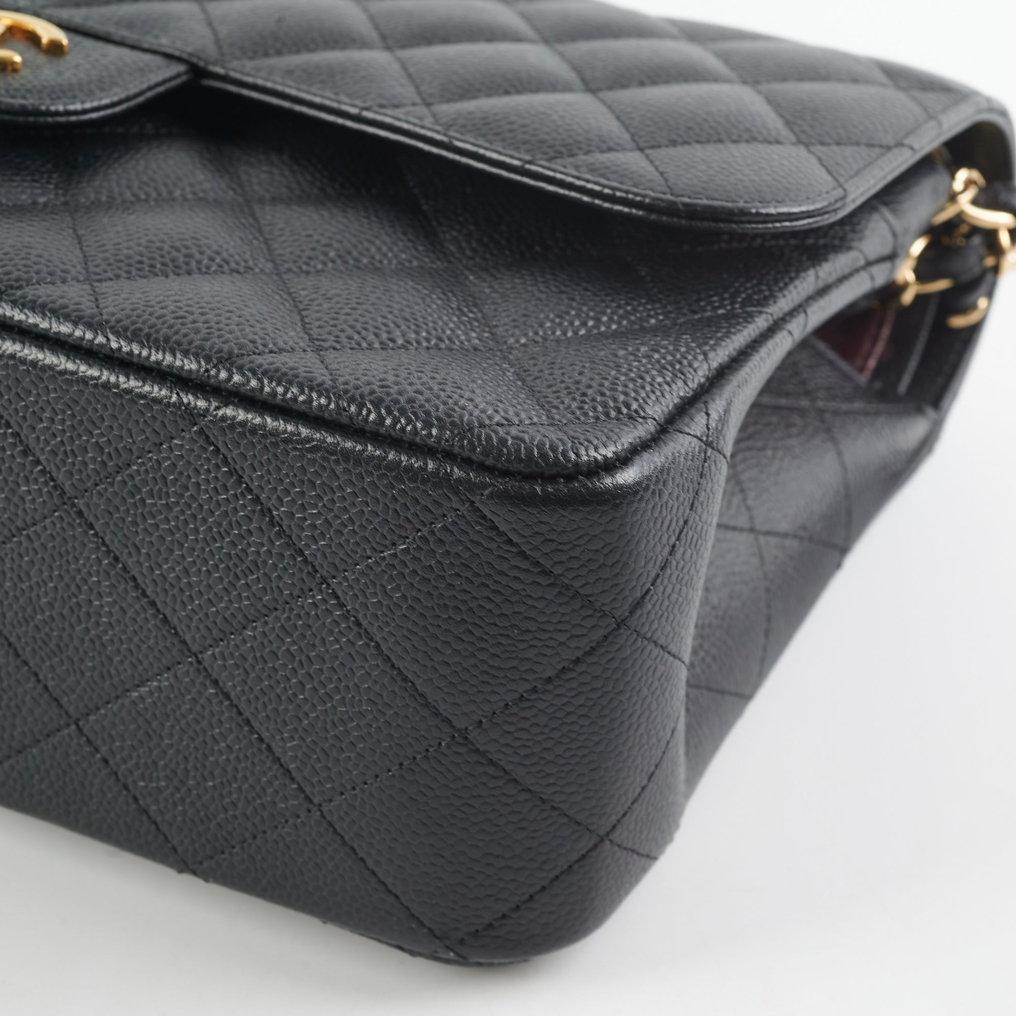 Chanel Quilted Caviar Leather Double Flap Jumbo Bag in Black | Luxury Designer Handbag for Women | Perfect for Evening Events, Work & Special Occasions
