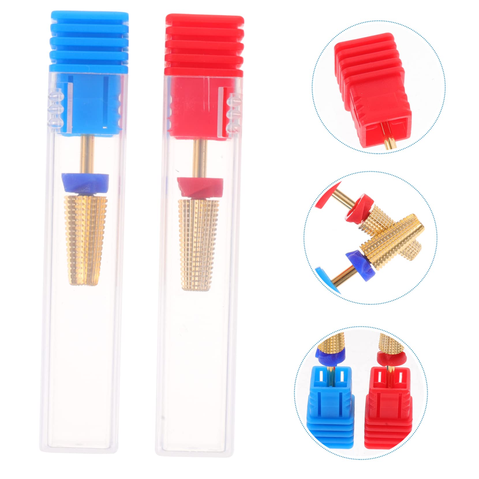 Professional Nail Drill Bits Set for Acrylic Nails & Cuticle Care - 2PCS High-Speed Manicure Drill Bits Kit for Home Salon & Nail Art - Perfect for DIY Gel Nails, Acrylic Extensions & Pedicures