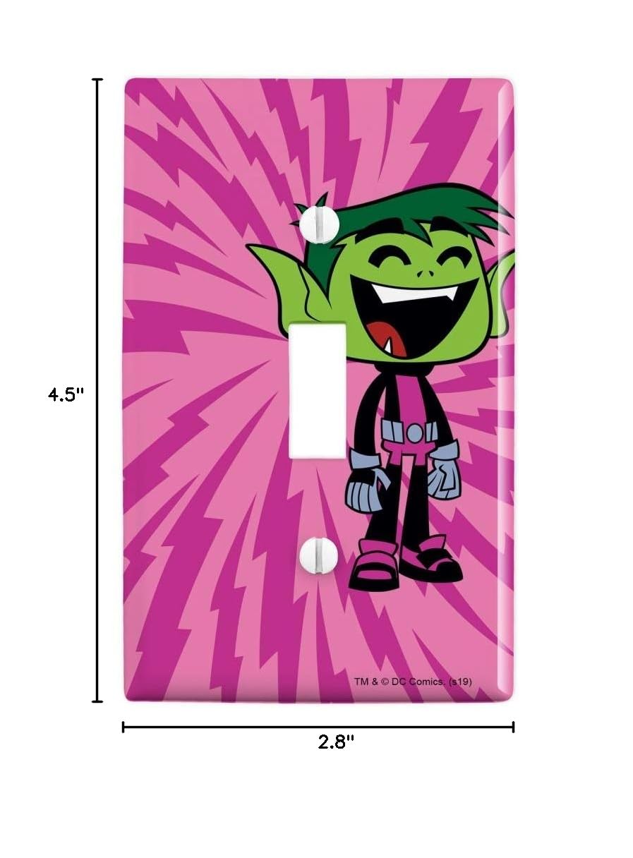 Teen Titans Go! Beast Boy Plastic Wall Decor Light Switch Plate Cover - Fun Superhero Room Accessory for Kids & Teens Bedroom, Game Room, or Dorm