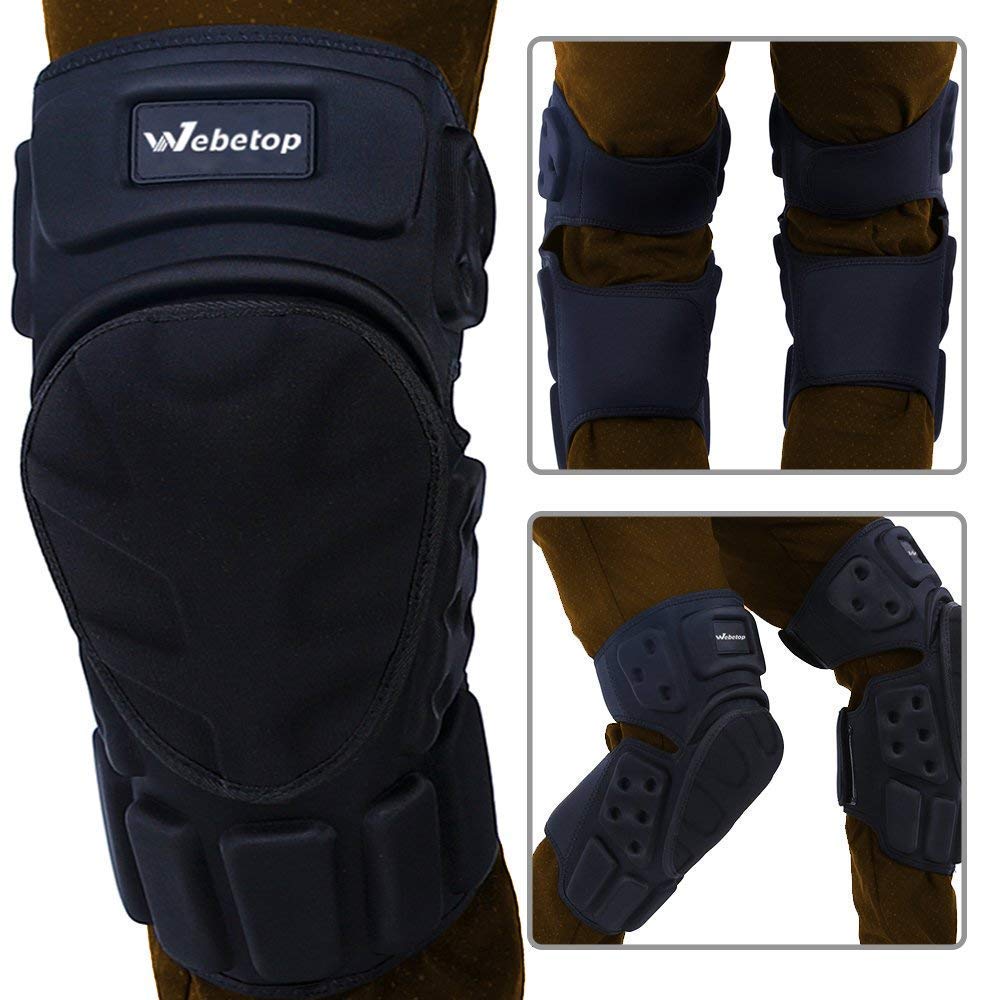 Webetop Adult & Youth Motorcycle Armor Vest Size L with Dirt Bike Knee Pads, Shin Guards & Elbow Pads - 6pc Protective Gear Set (Black) | Ideal for Motocross, ATV Riding & Extreme Sports Safety