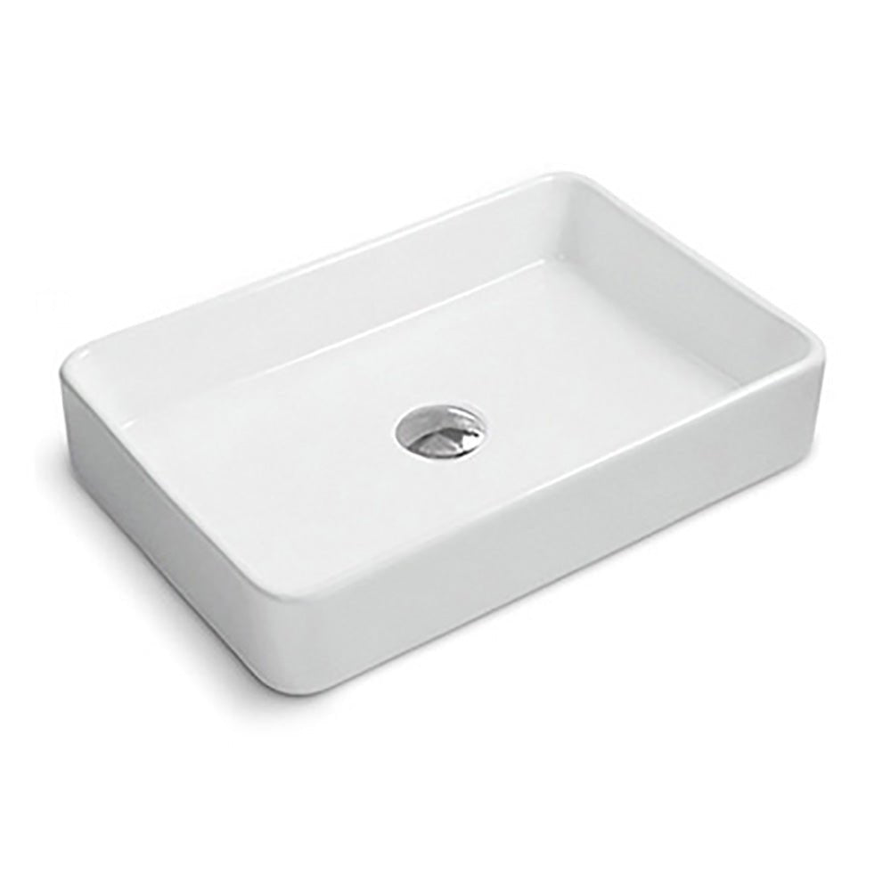 24 x 16 Inch White Rectangular Porcelain Vessel Sink - Above Counter Bathroom Vanity Sink for Modern & Luxury Home Decor