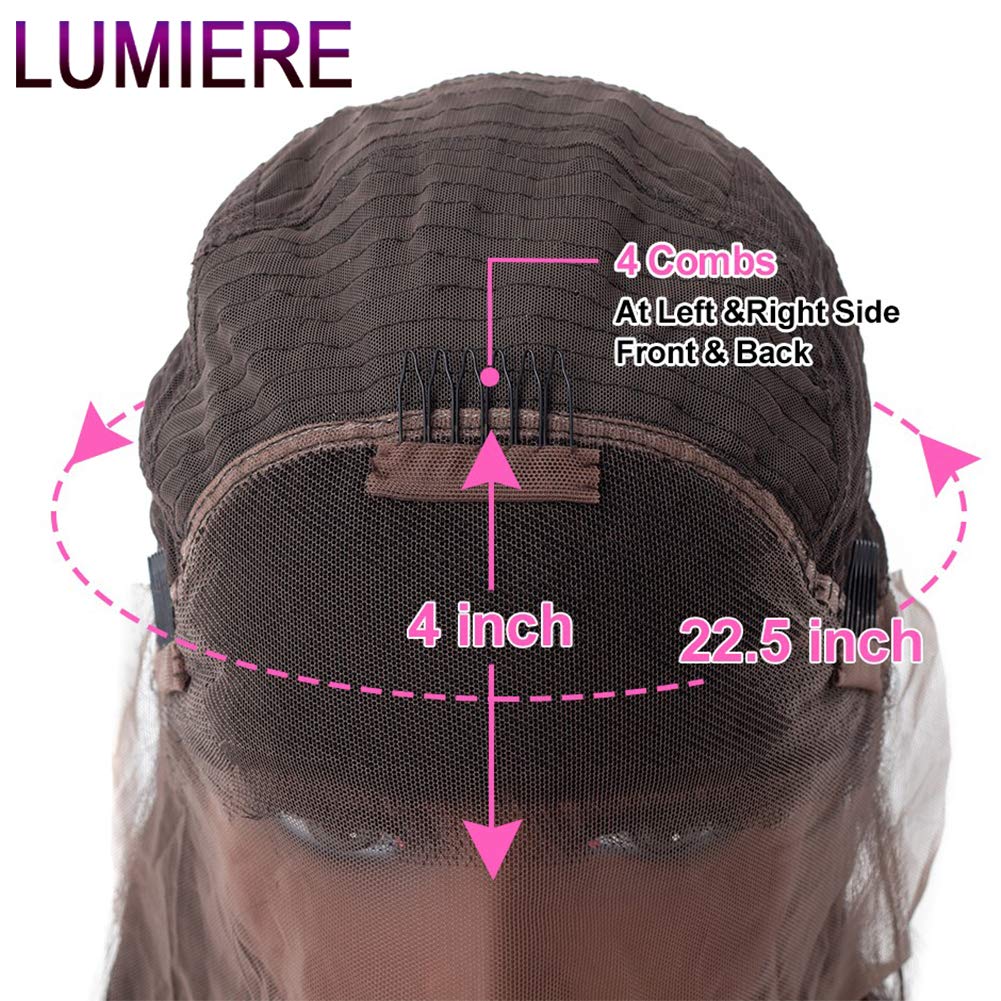 LUMIERE 13x4 HD Lace Front Wig - Brazilian Human Hair Deep Wave Bob Wig with Baby Hair | Pre-Plucked 150% Density Unprocessed Hair | 10 Inch Natural Color Lace Front Wigs for Black Women | Perfect for Daily Wear, Parties, Weddings and Special Occasions