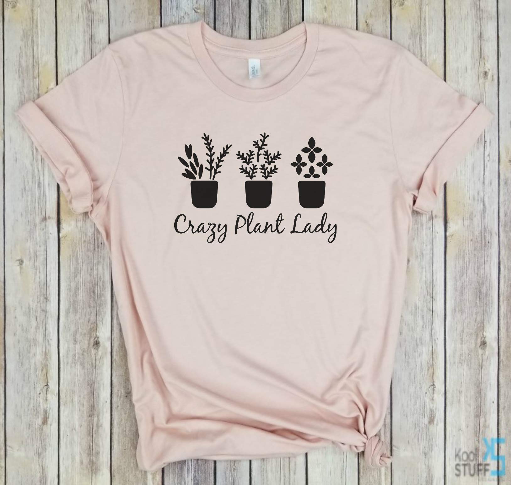 Crazy Plant Lady T-Shirt - Gardening Shirt for Women, Plant Lover, Vegan & Eco-Friendly Apparel - Perfect for Farmers, Gardeners & Plant Enthusiasts