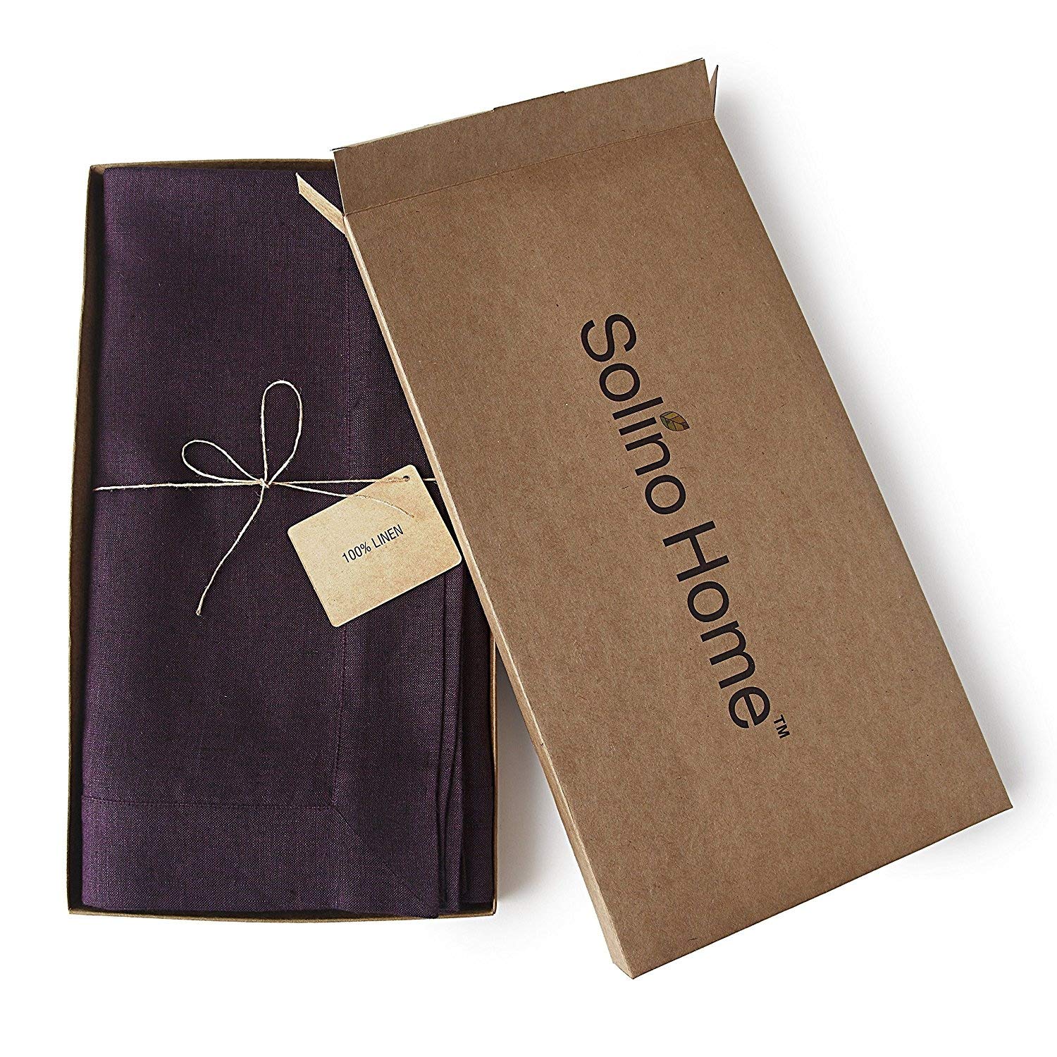 Solino Home 100% Pure Linen Tablecloth 60x120 Inches - Rectangle Table Cloth for Easter, Wedding & Parties (Athena Collection) | Machine Washable & Durable | Perfect for Dining Tables, Holiday Decor & Special Events