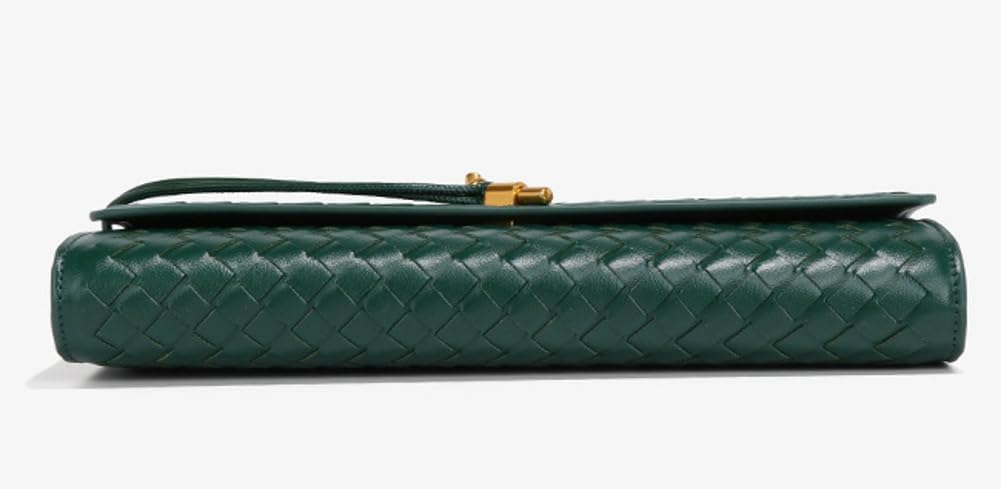 Stylish Women's Woven Evening Clutch Purse - PU Leather Crossbody Shoulder Bag with Wallet for Party, Date Night & Special Occasions
