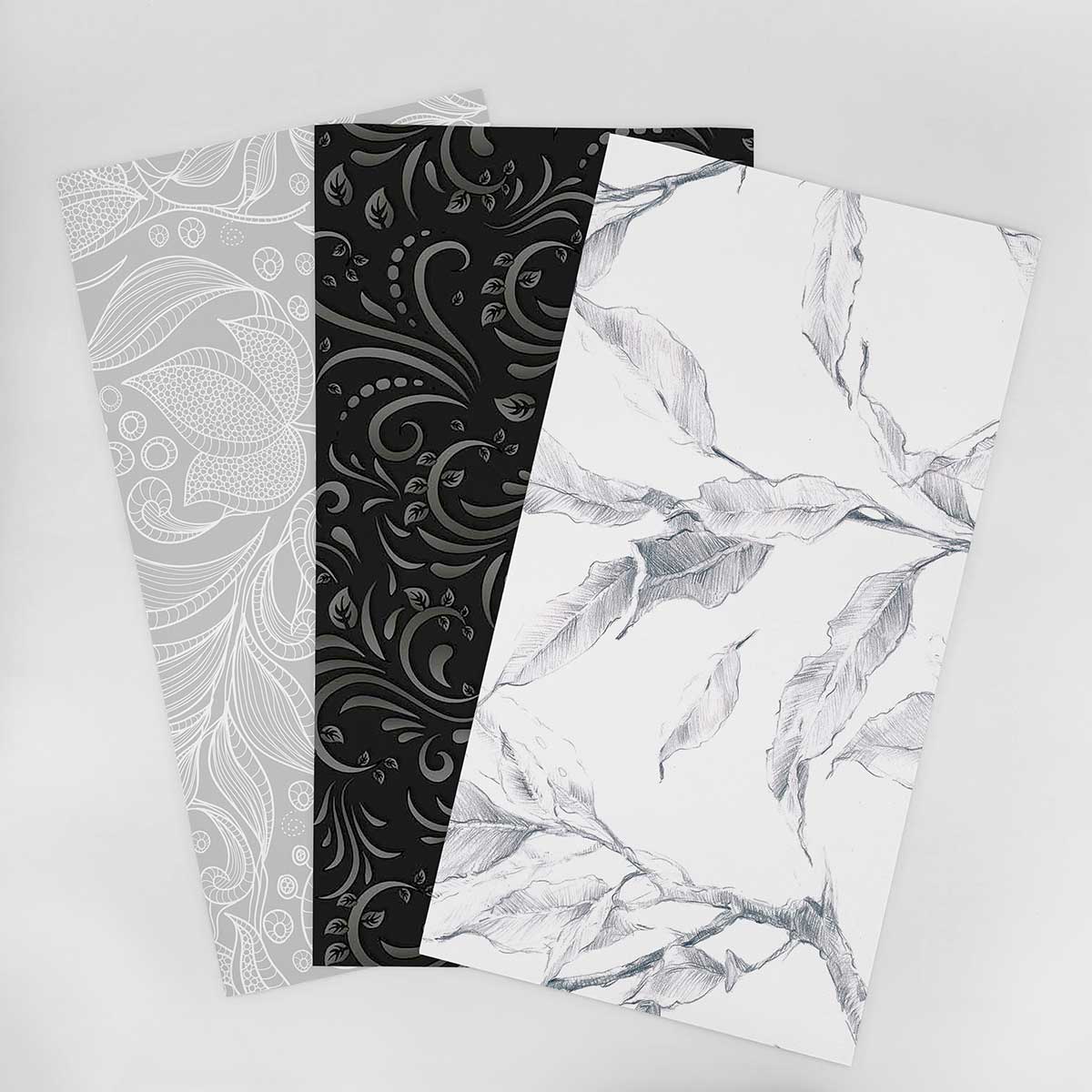 Black and White Wallpaper Samples for Living Room - Modern Gray & Neutral Tones 002 | Peel & Stick Wall Decor for Home, Office, Bedroom