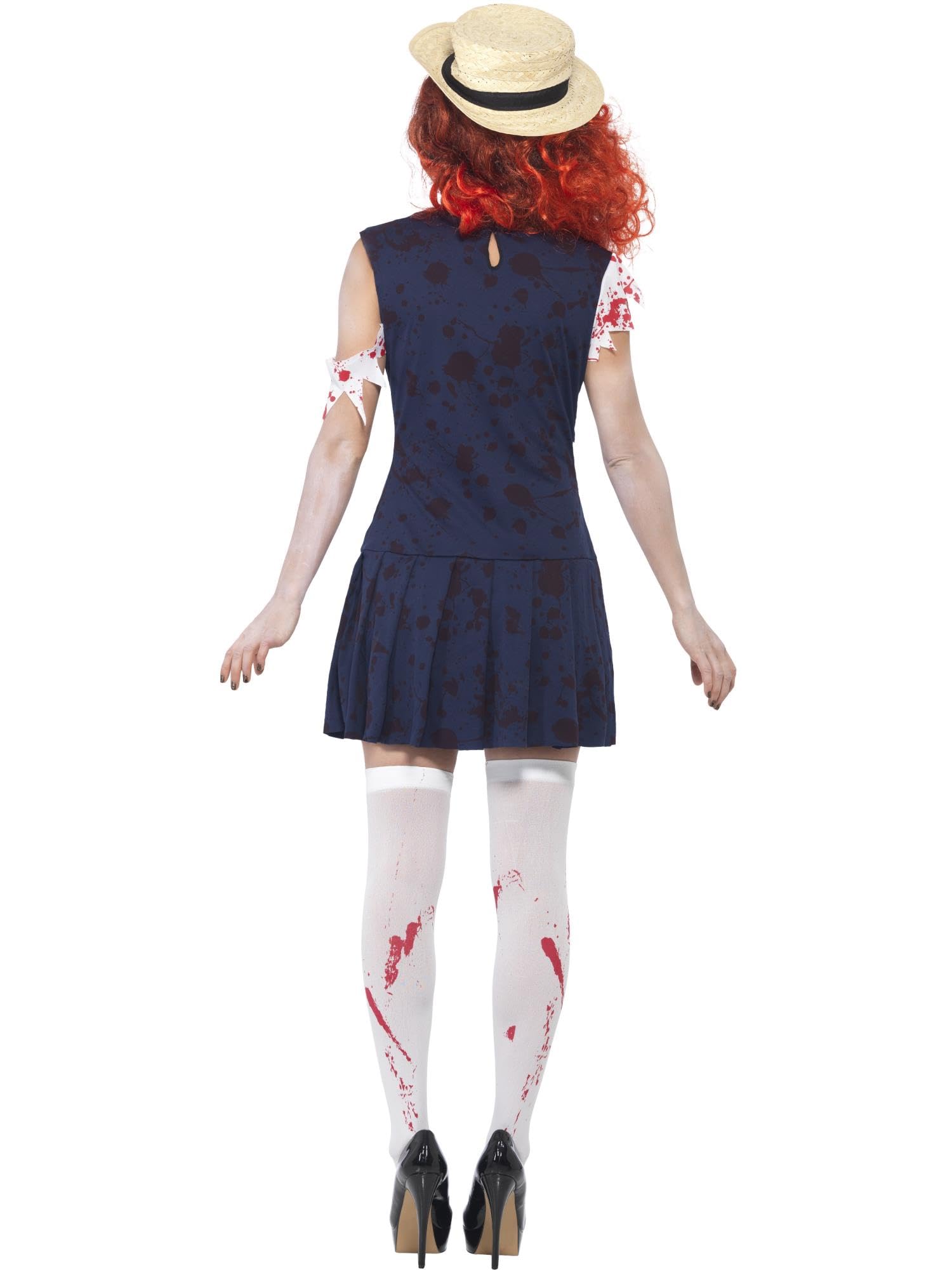 Smiffys Women's High School Horror Zombie Costume - Scary Halloween Outfit for College Student Party & Cosplay