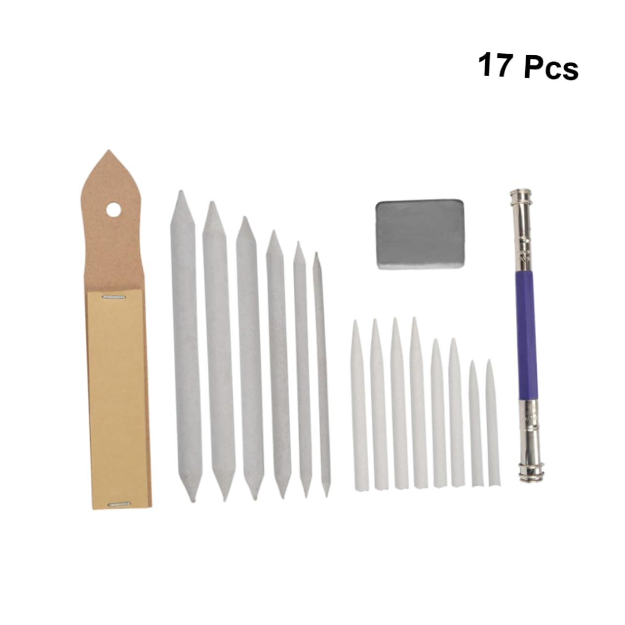 DIYEAH 3-Piece Sandpaper Blending Stumps for Charcoal, Pencil & Pastels - Erasable Sketching Tools with Extender - Perfect for Artists, Drawing & Shading Techniques
