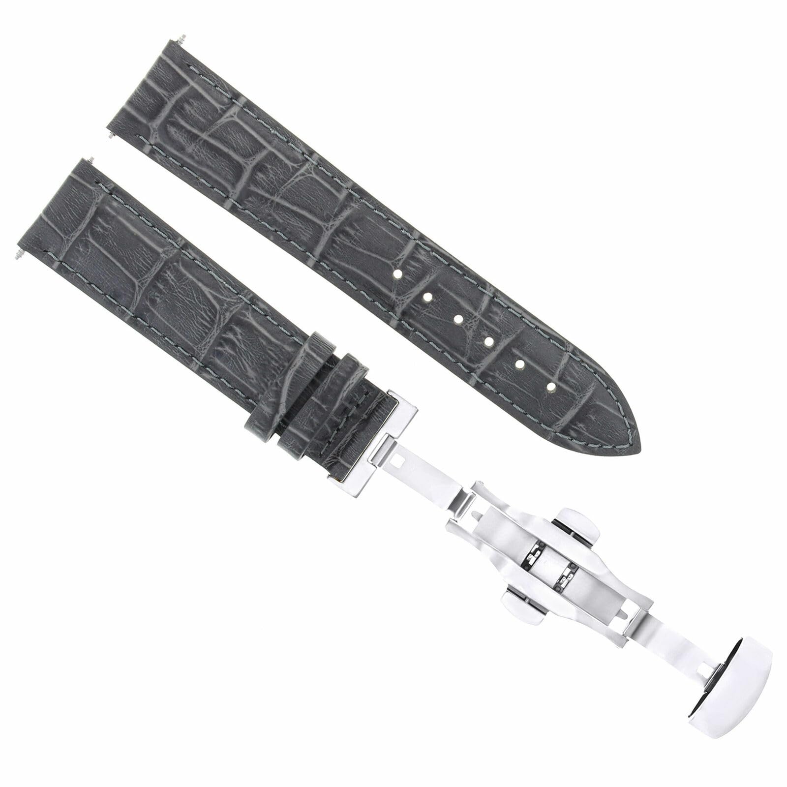 23mm Genuine Leather Watch Band Strap with Clasp - Compatible with Longines 2B Series Watches | Replacement Strap for Dress Watches, Business & Formal Occasions