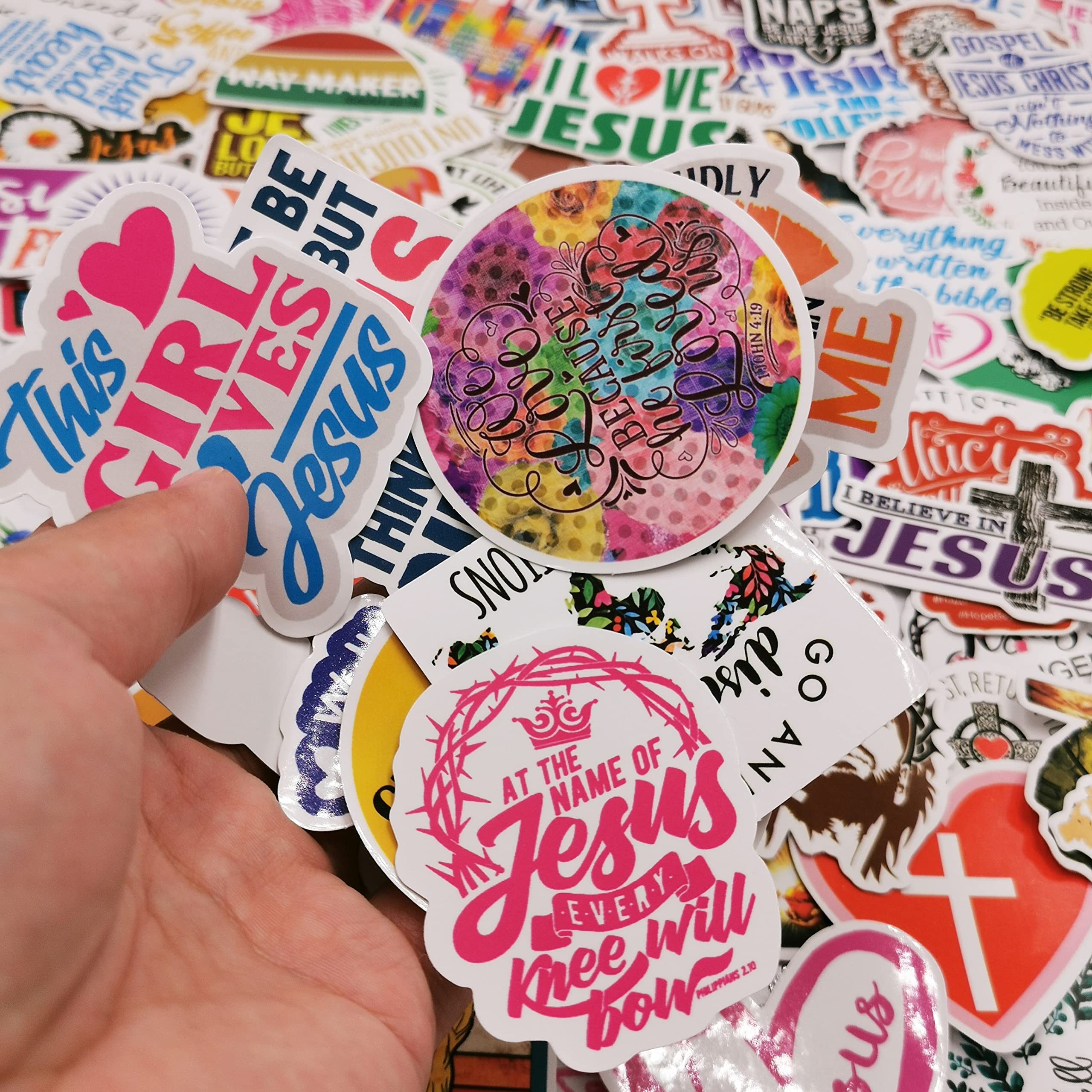 200pcs Christian Stickers Pack - Inspirational Bible Verse Decals for Laptop, Water Bottle, Skateboard, Luggage & More | Waterproof Vinyl Stickers for Christian Gifts | Perfect for Bible Study, Youth Group & Faith-Based Crafts